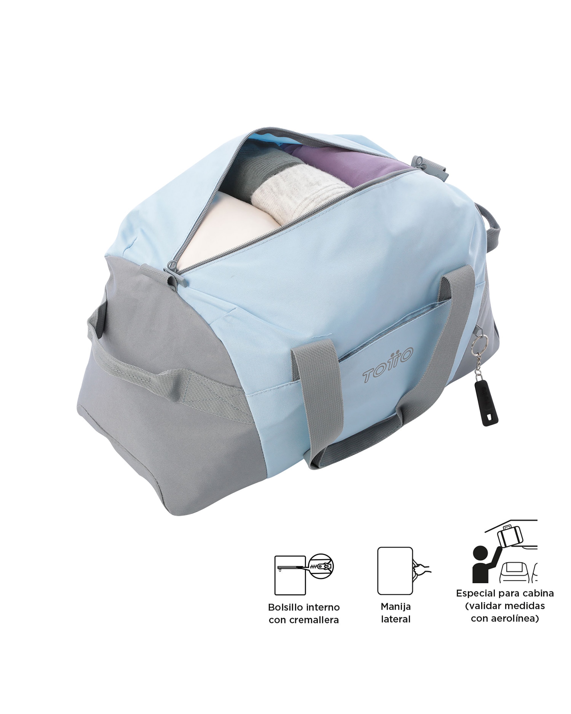 Bolsa pequeña Active Pro S con capacidad 20 L - Totto - Azul claro Azul claro-5