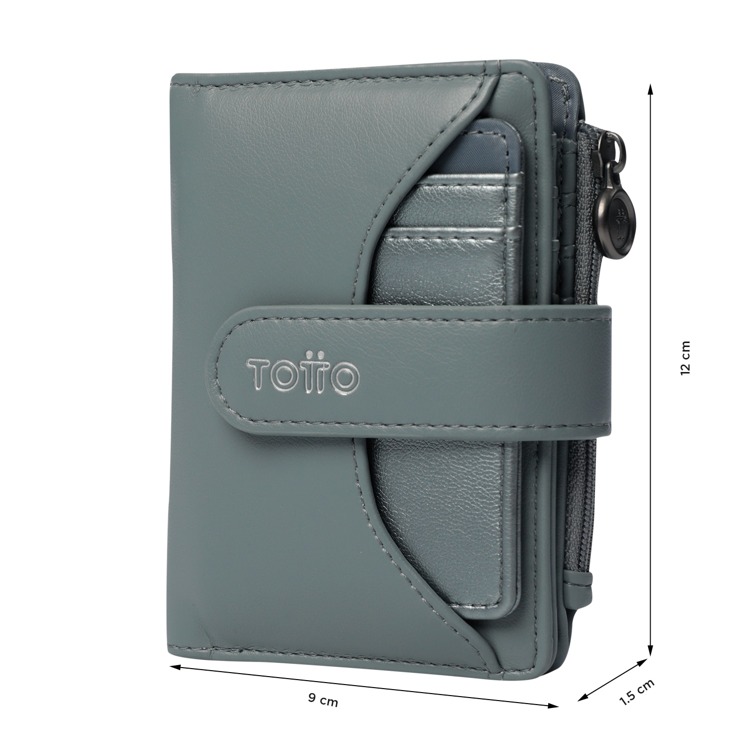 Imagen 2 de Billetera totto style dull con protección rfid y bolsillo monedero Gris