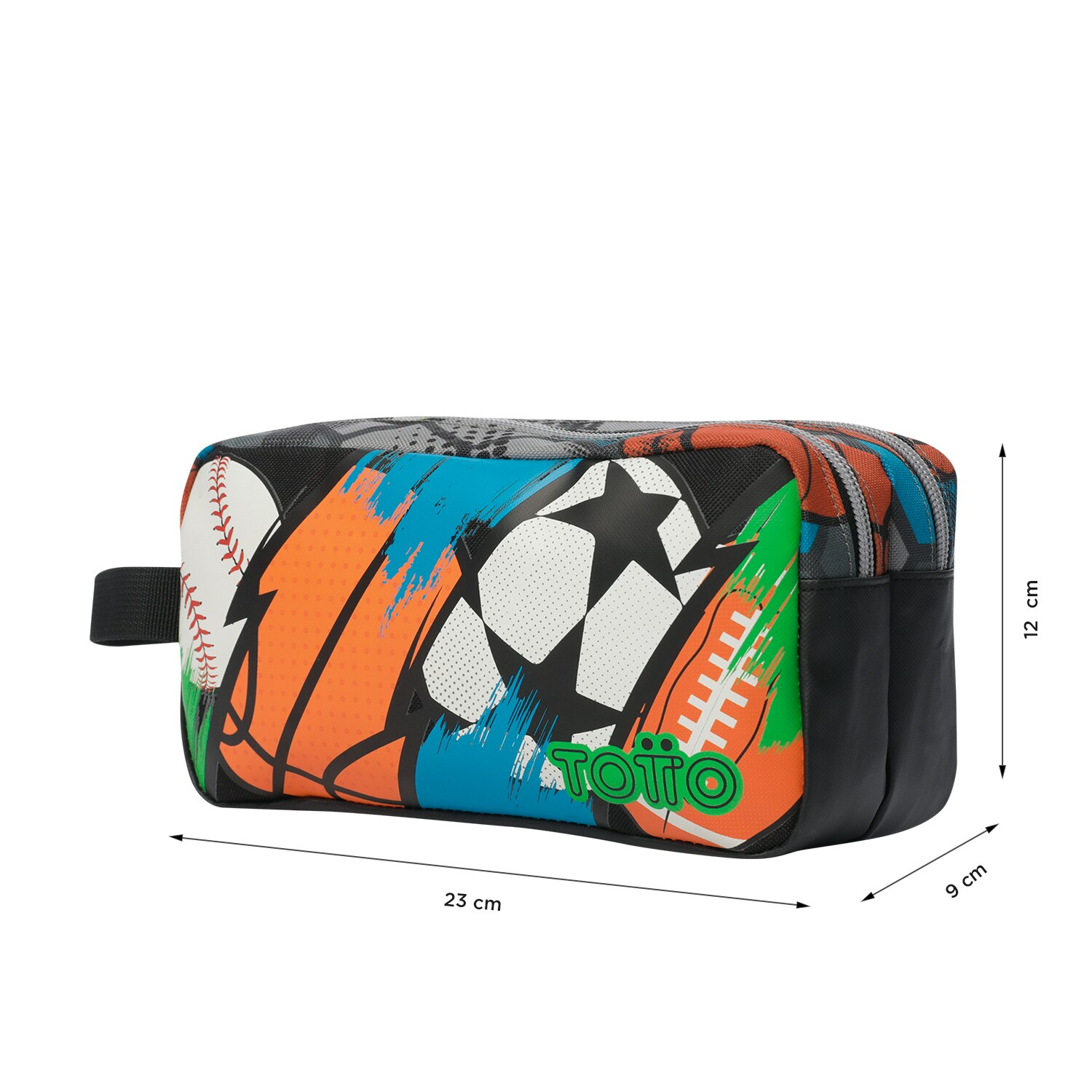 Estuche infantil totto multisport con 2 compartimentos Multicolor-2
