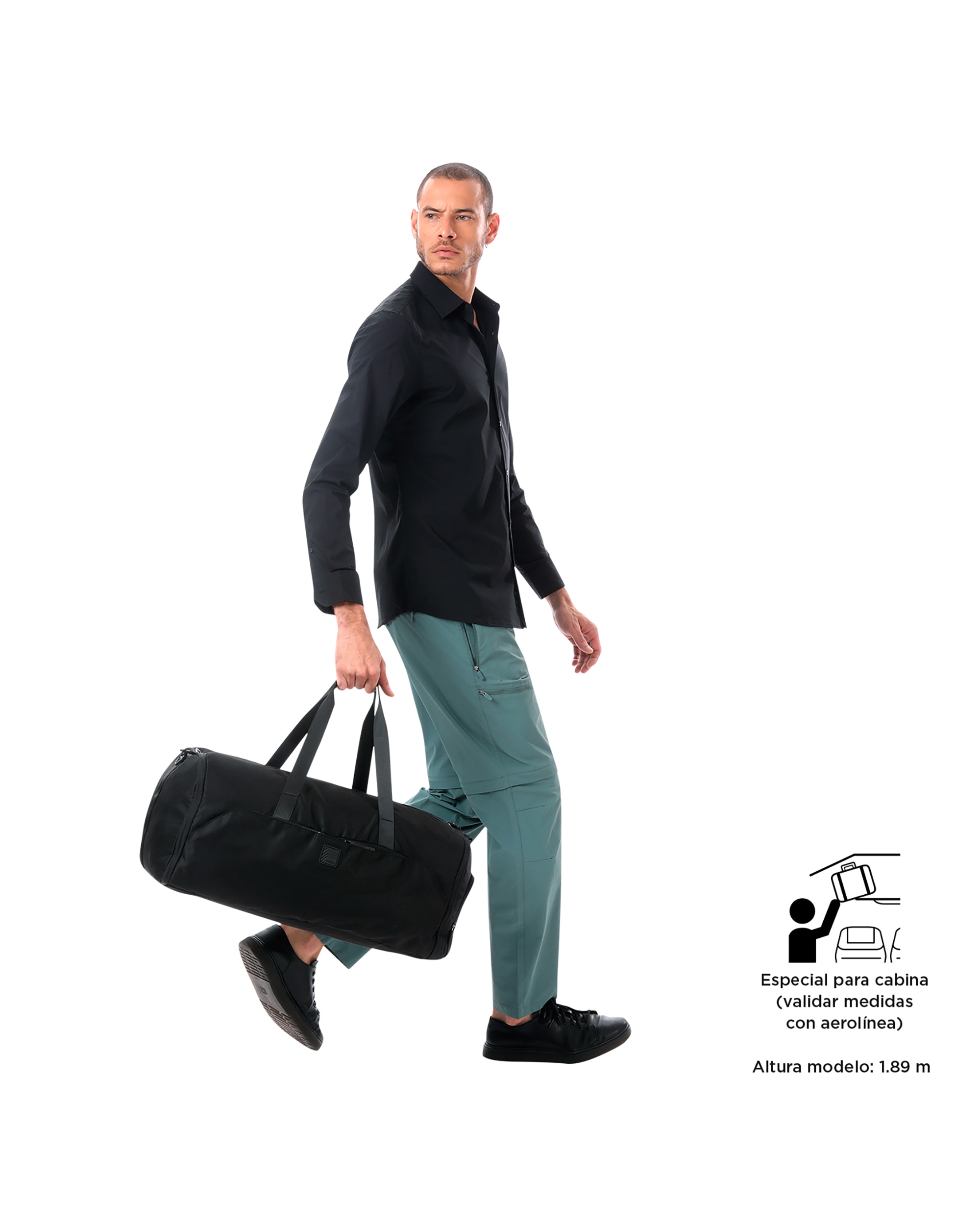 Bolsa grande Weekender Flex XL Negro con capacidad 51 L - Totto - Negro Negro-2
