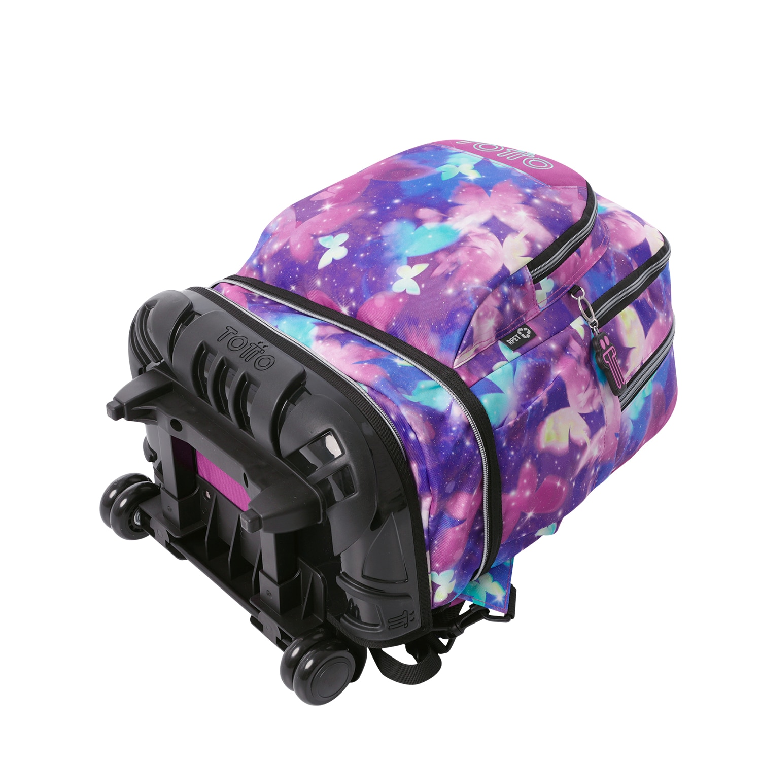 Mochila escolar ruedas totto tiza desmontable star butterfly para portátil de 15.4” y capacidad de 26l Morado-5