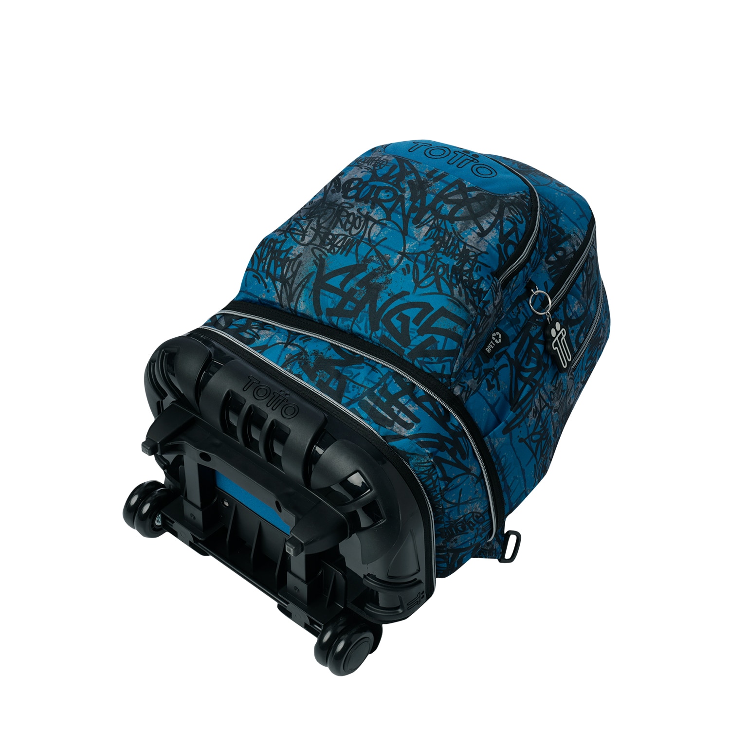 Mochila escolar ruedas totto tiza desmontable urban graph para portátil de 15.4” y capacidad de 26l Azul-5