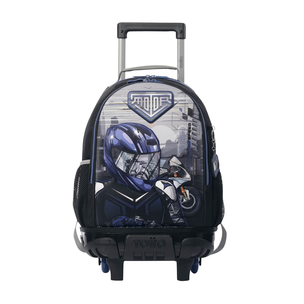 Mochila Totto de ruedas Helmet Racer M Primaria con capacidad de