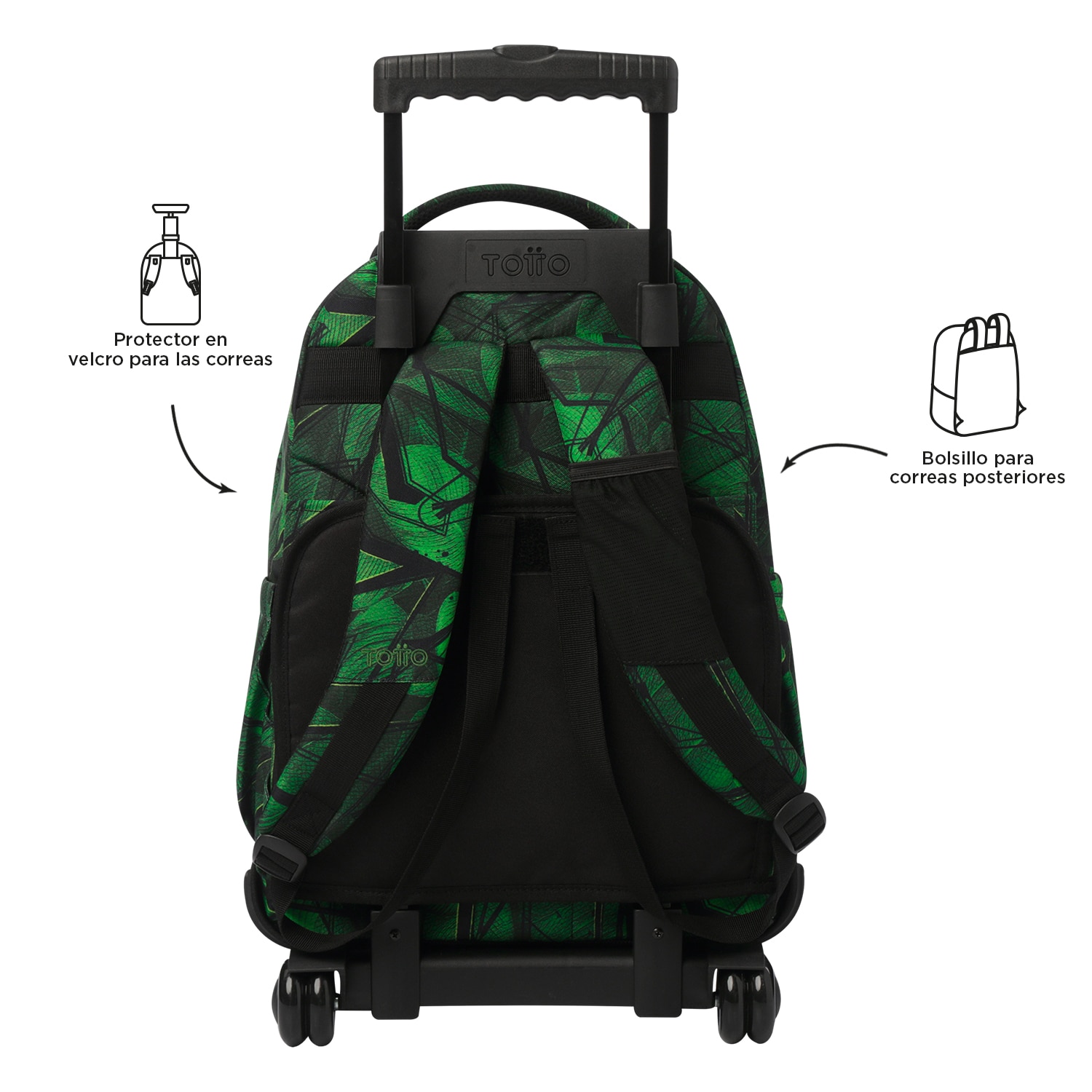 Mochila Totto Renglones PC 15.4' con capacidad de 26L Verde-4