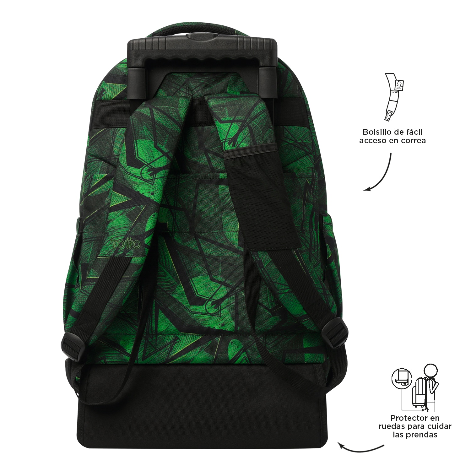 Mochila Totto Renglones PC 15.4' con capacidad de 26L Verde-5