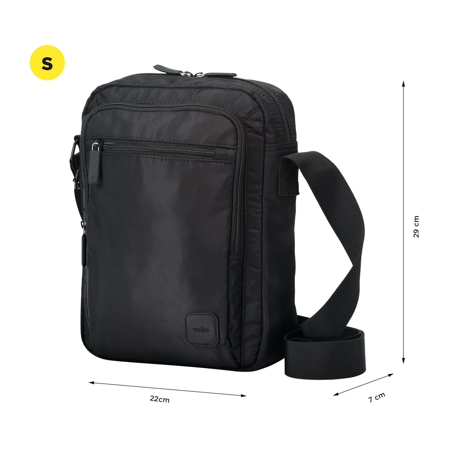 Bolso Totto Bayonne bandolera en color negro Negro-5