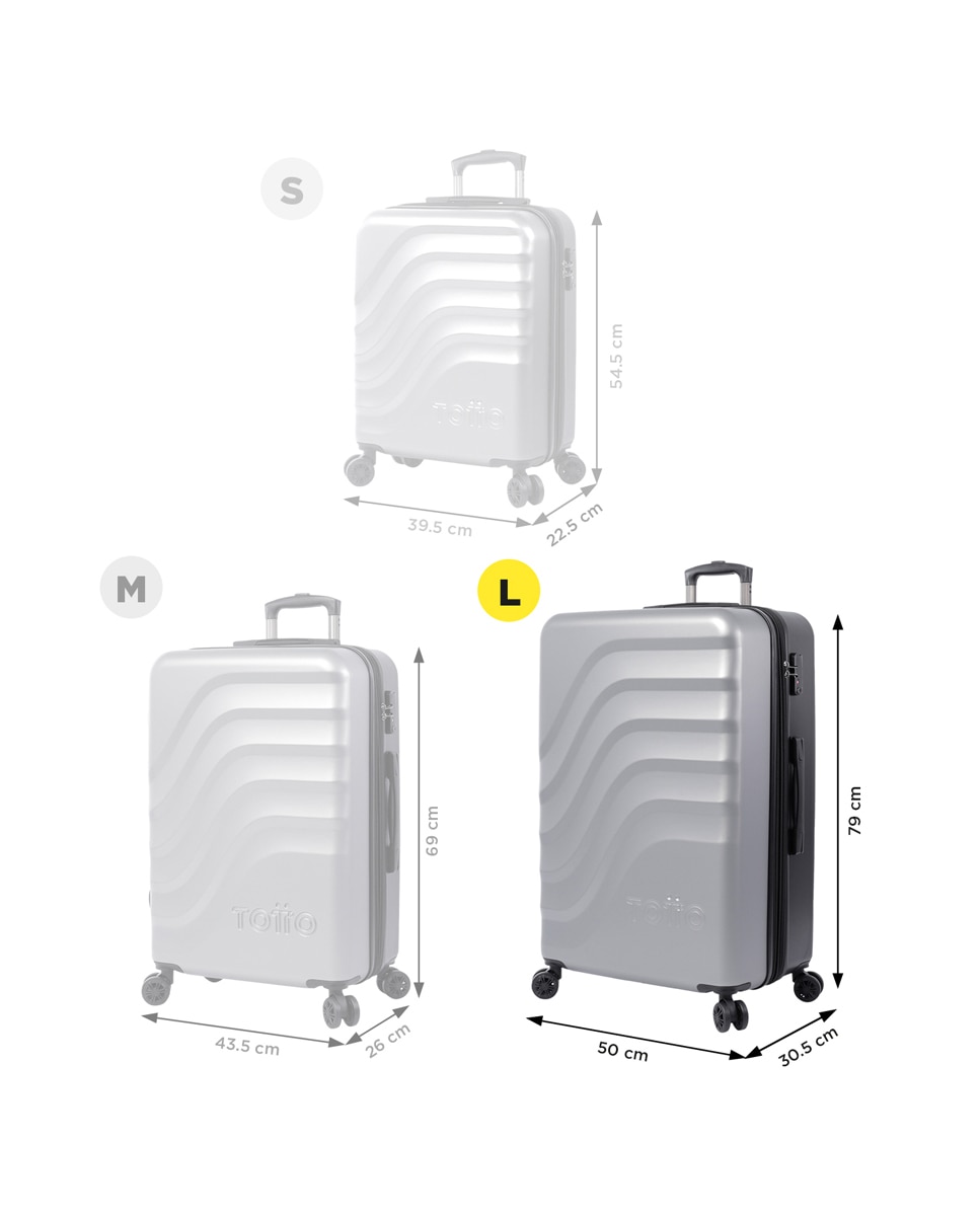 Imagen 2 de Maleta Grande Bazy rígida con capacidad 100 L - Gris Gris
