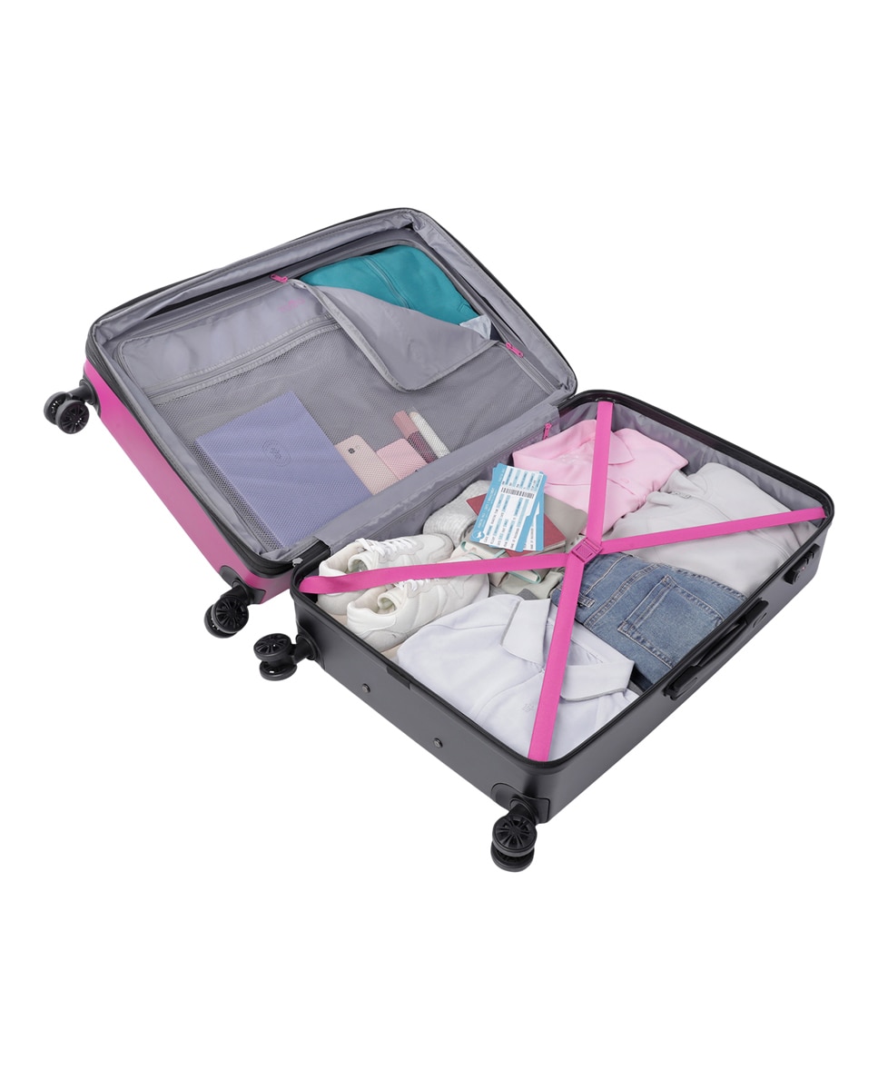 Imagen 4 de Maleta Grande Bazy rígida con capacidad 100 L - Rosa Rosa