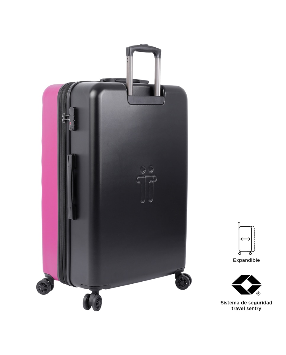 Imagen 5 de Maleta Grande Bazy rígida con capacidad 100 L - Rosa Rosa