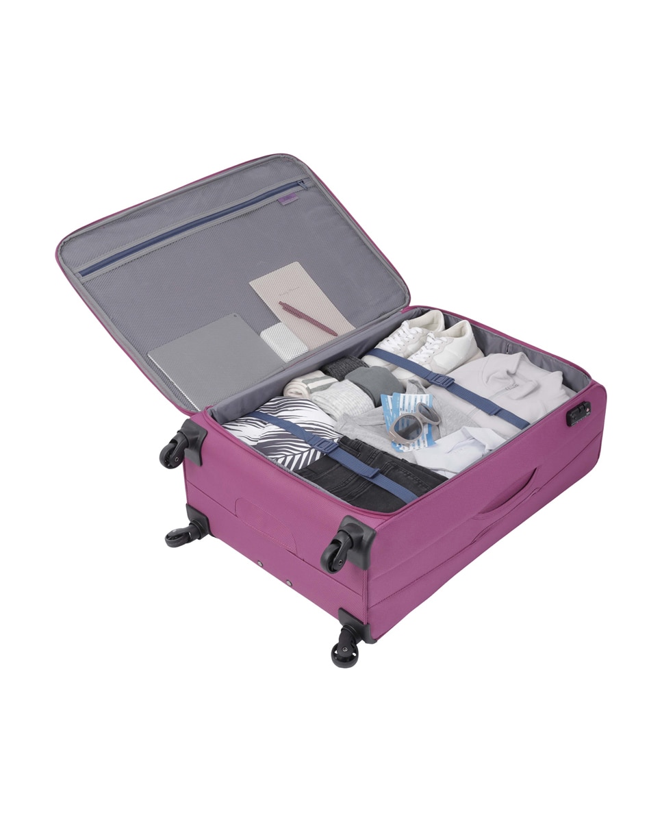 Imagen 5 de Maleta Grande Travel Lite blanda con capacidad 80 L - Totto - Morado Morado