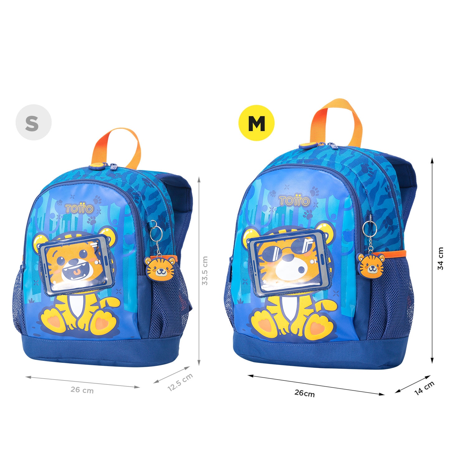 Mochila escolar Totto Azul-3