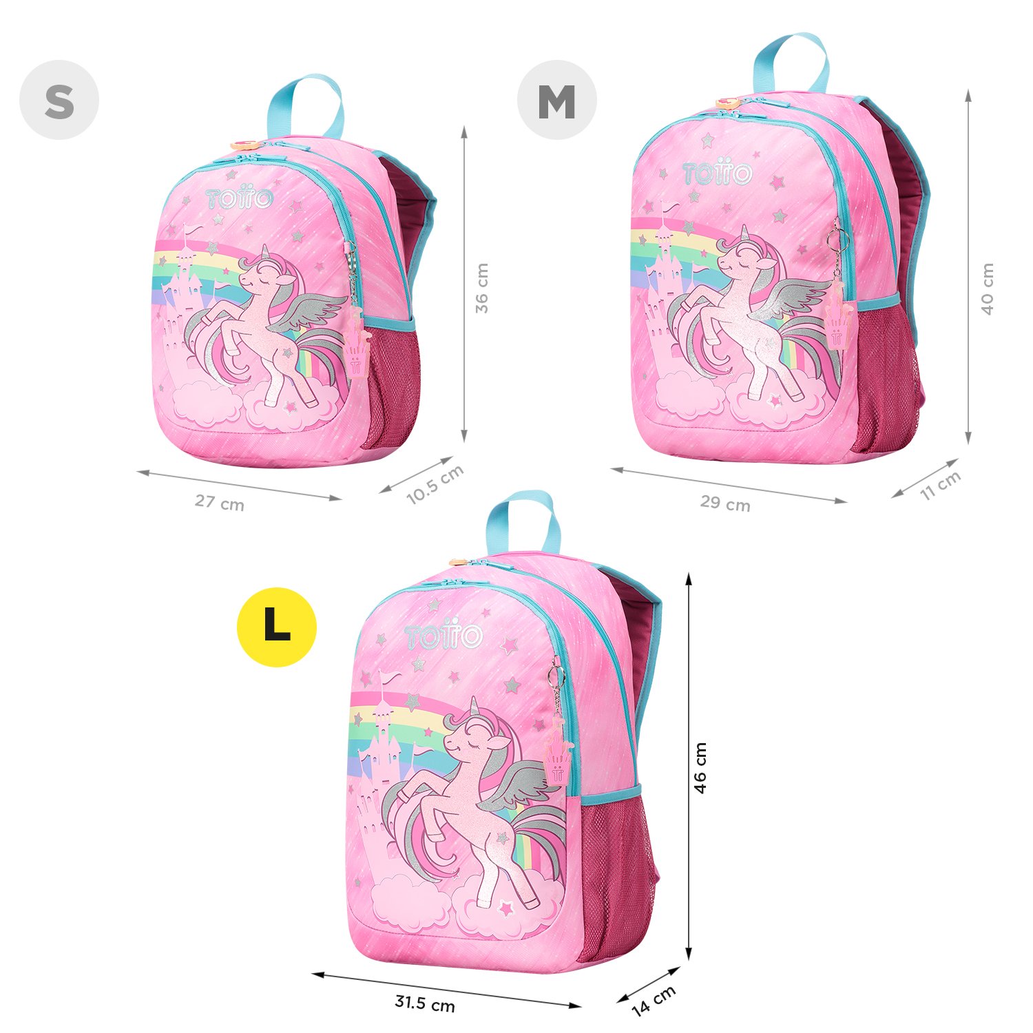 Mochila Totto Fantasy escolar grande de fantasia y unicornio Totto El Corte Ingles