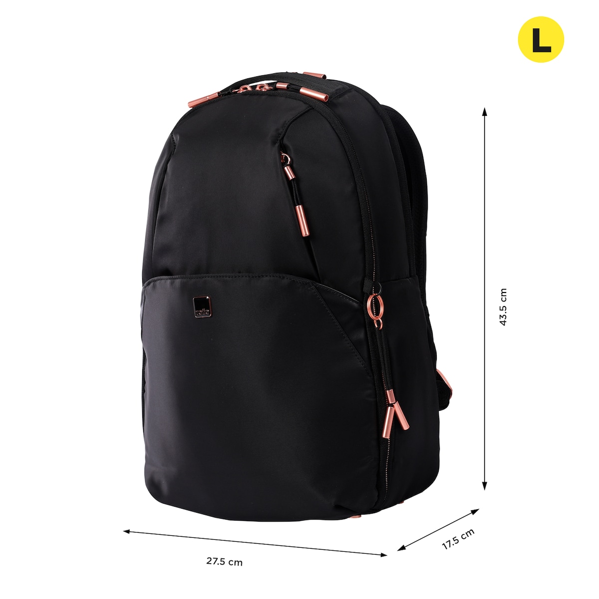 Mochila Totto Roxanne casual porta PC para mujer Negro-2