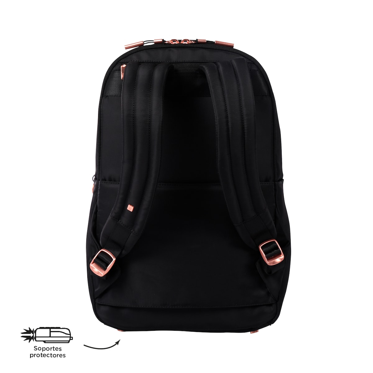 Mochila Totto Roxanne casual porta PC para mujer Negro-3