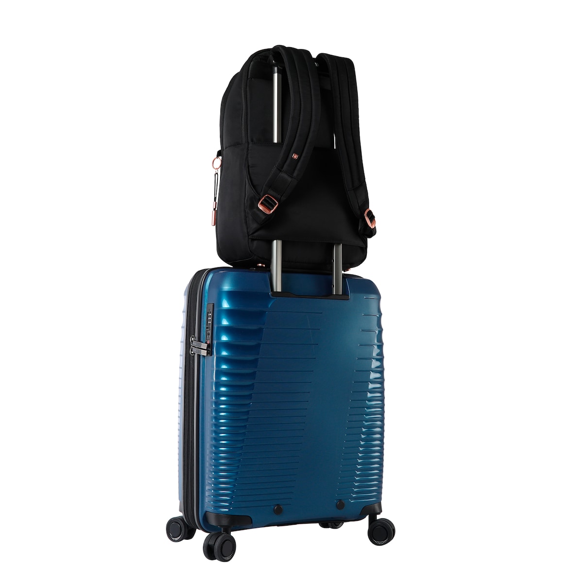 Mochila Totto Roxanne casual porta PC para mujer Negro-6