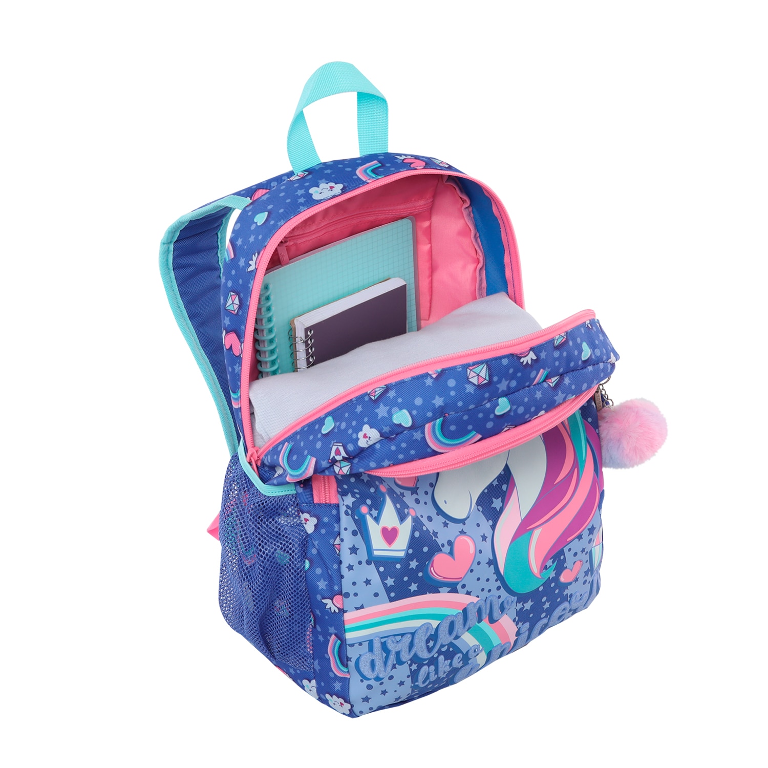 Mochila Totto infantil mediana Azul-5
