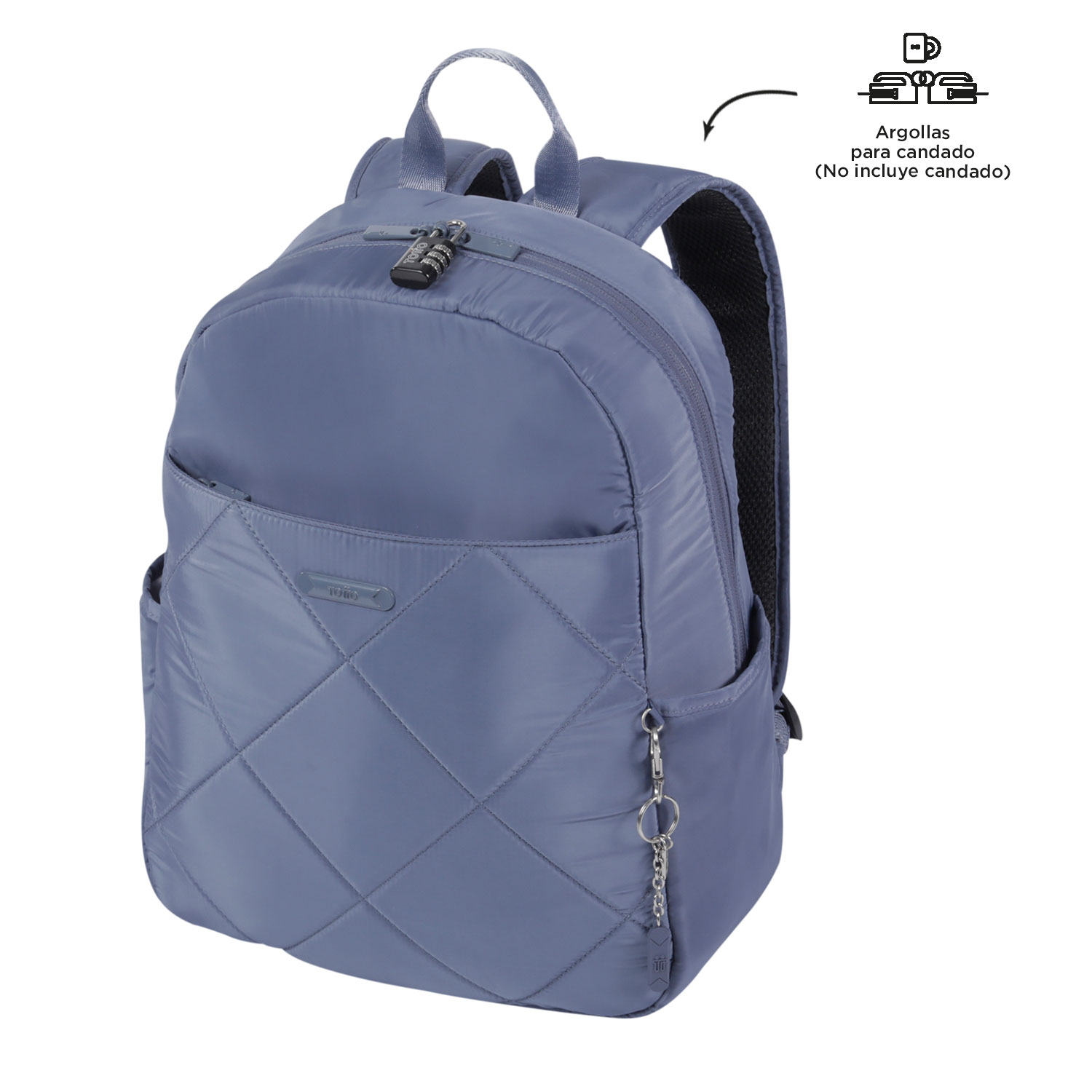 Mochila Totto Arlet casual para mujer Azul-5