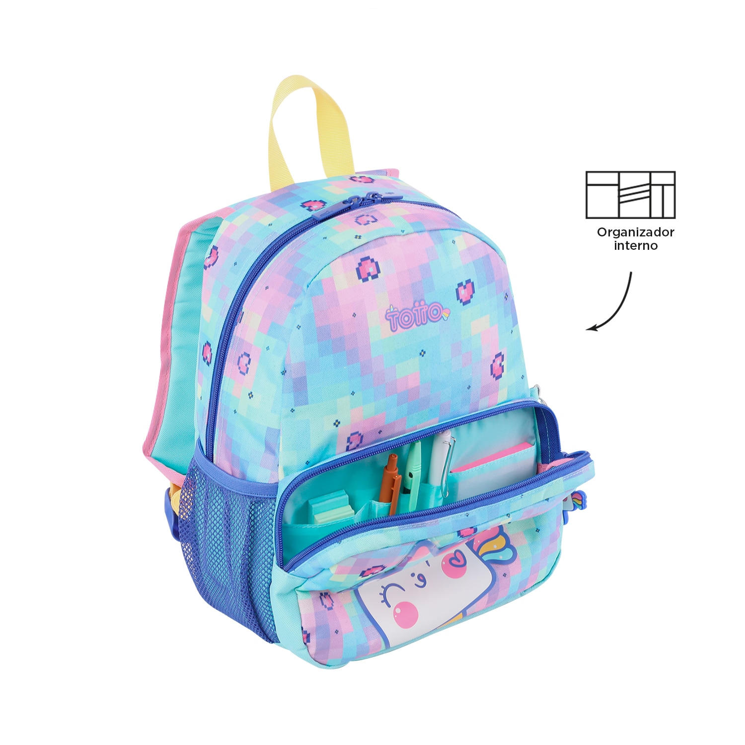 Mochila Totto infantil pequeña Azul celeste-6