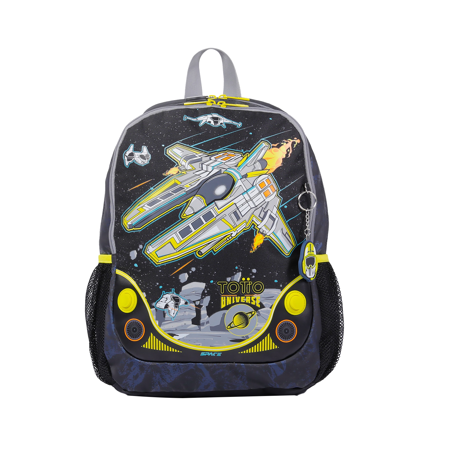 Mochila Totto Spaceship infantil mediana.