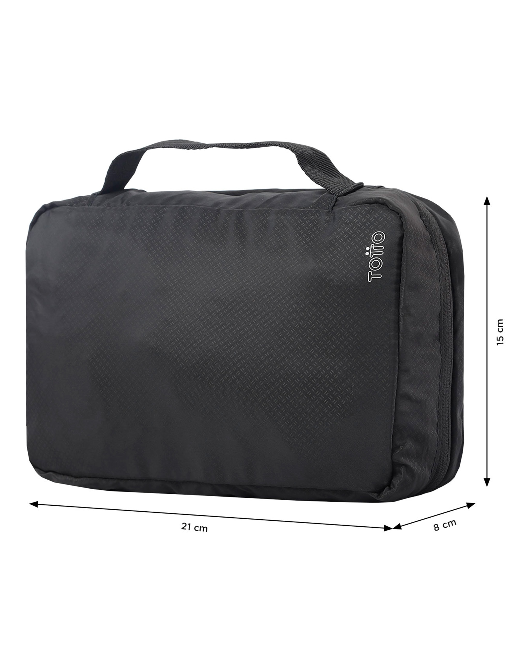 Organizador de baño All In para viaje negro con capacidad 3 L - Totto - Negro Negro-2