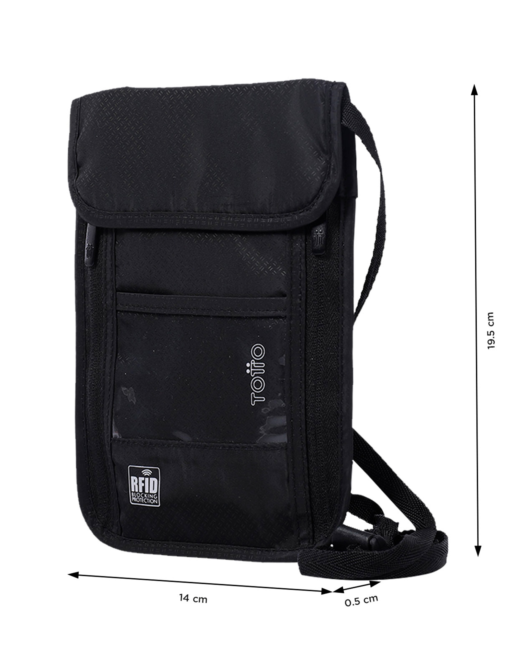 Porta Pasaporte Hang RFID Blocker - Totto - Negro Negro-3