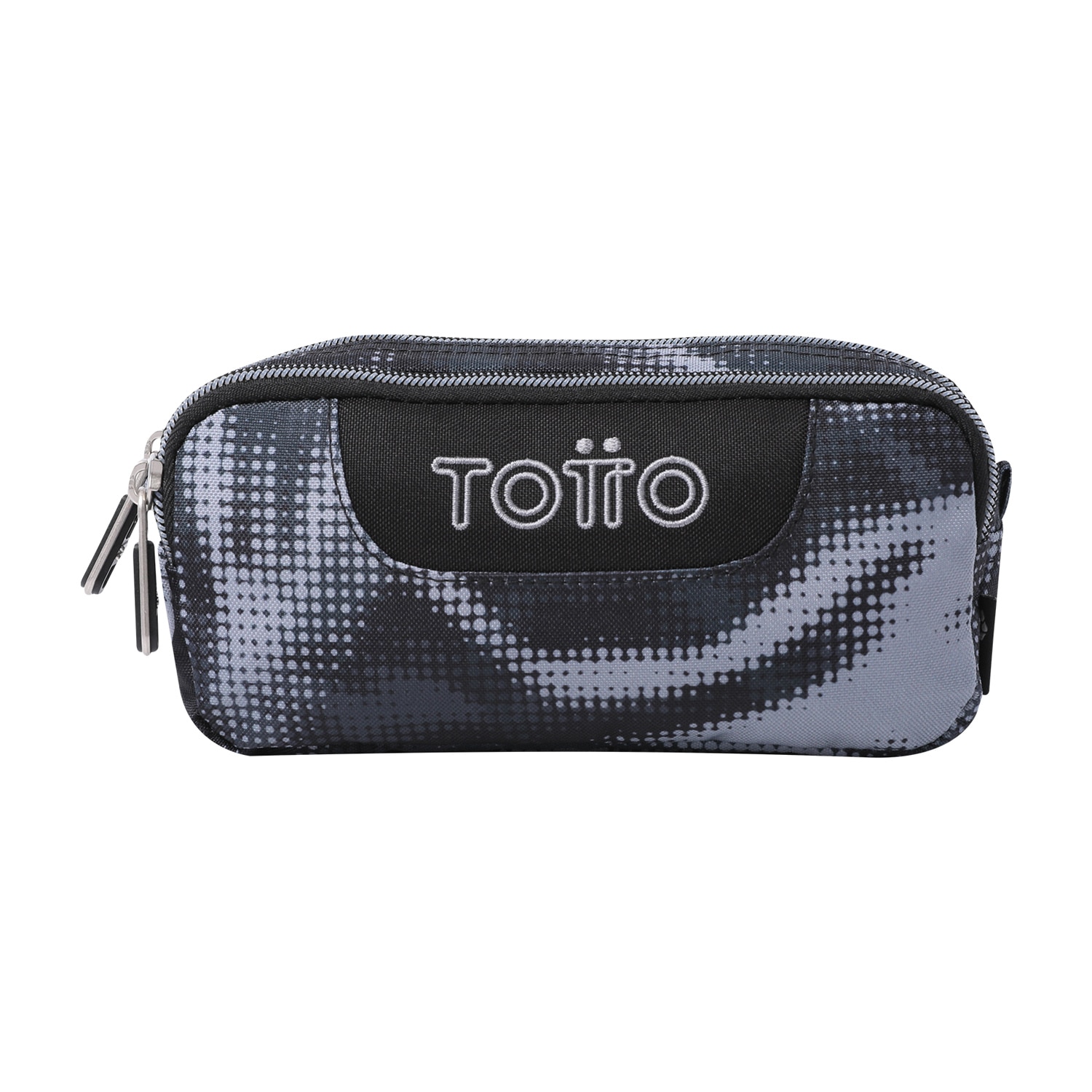 Estuche Totto Sobre escolar eco-friendly dos compartimentos color negro Bluc.