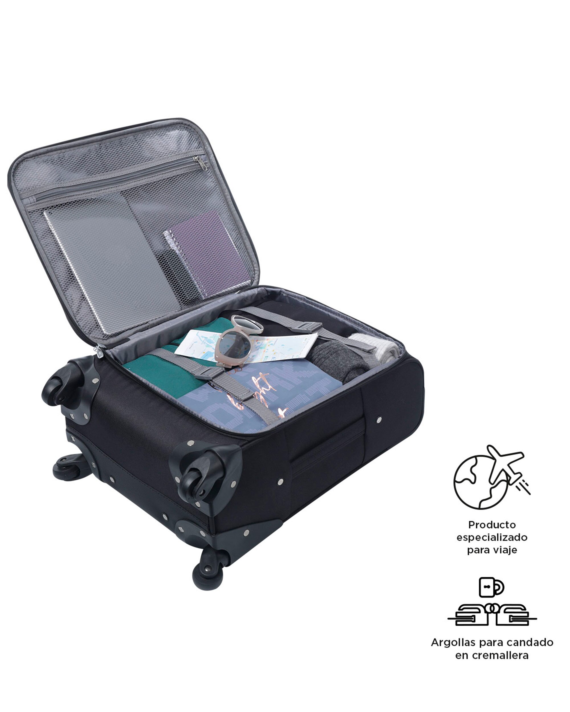 Imagen 3 de Maleta Andromeda 20 blanda cabina underseater con capacidad 37 L - Totto - Negro Negro
