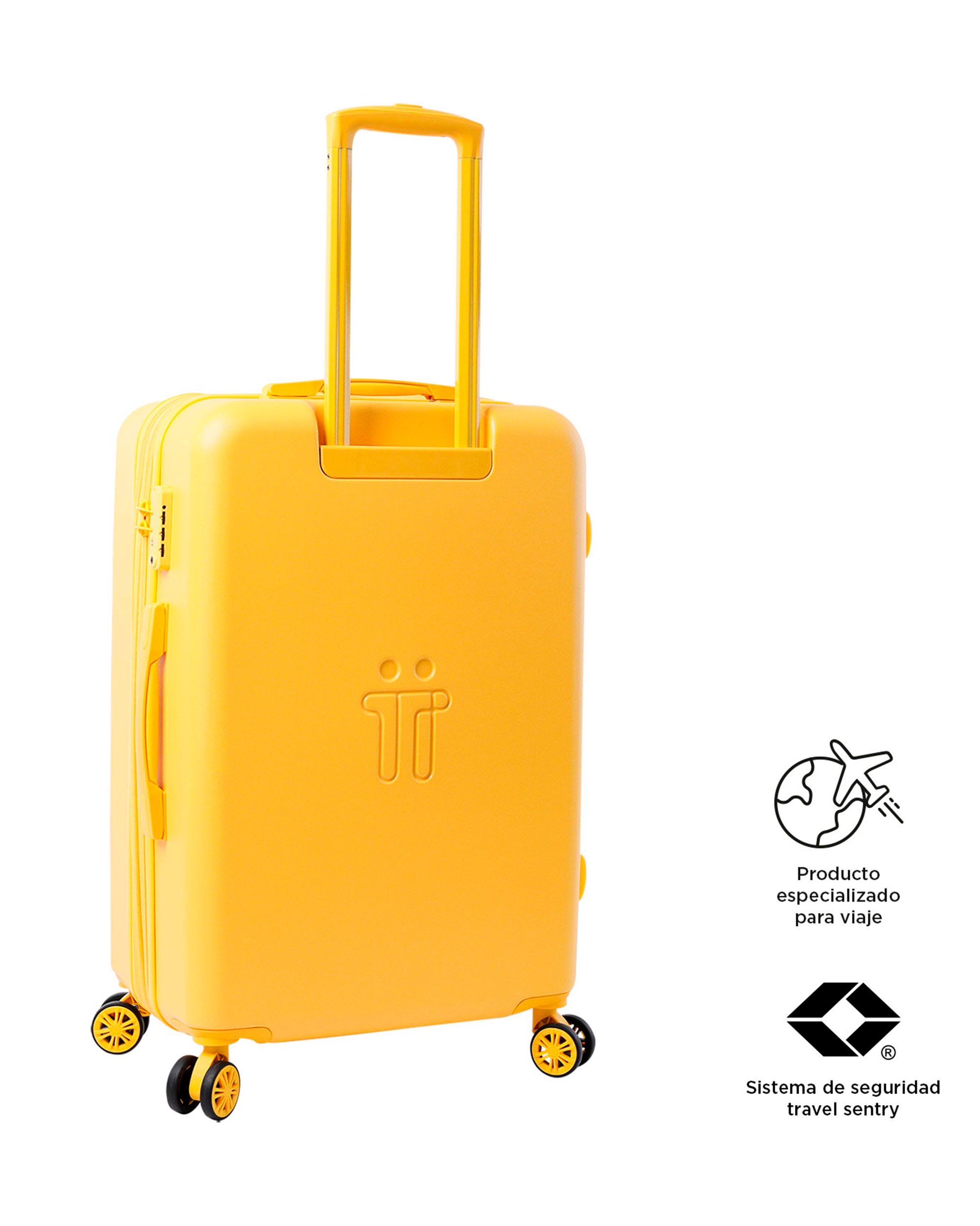 Maleta mediana Bazy rígida expandible con capacidad 64 L - Totto - Amarillo Amarillo-5