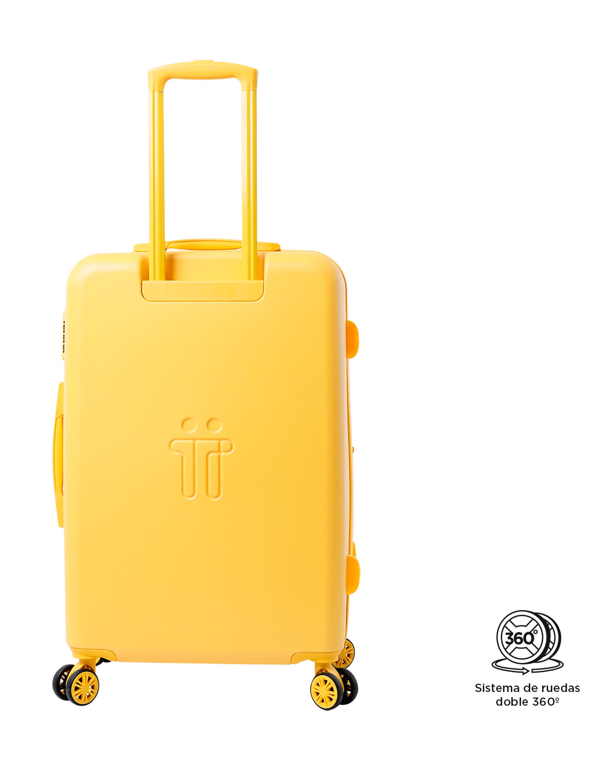 Maleta mediana Bazy rígida expandible con capacidad 64 L - Totto - Amarillo Amarillo-6