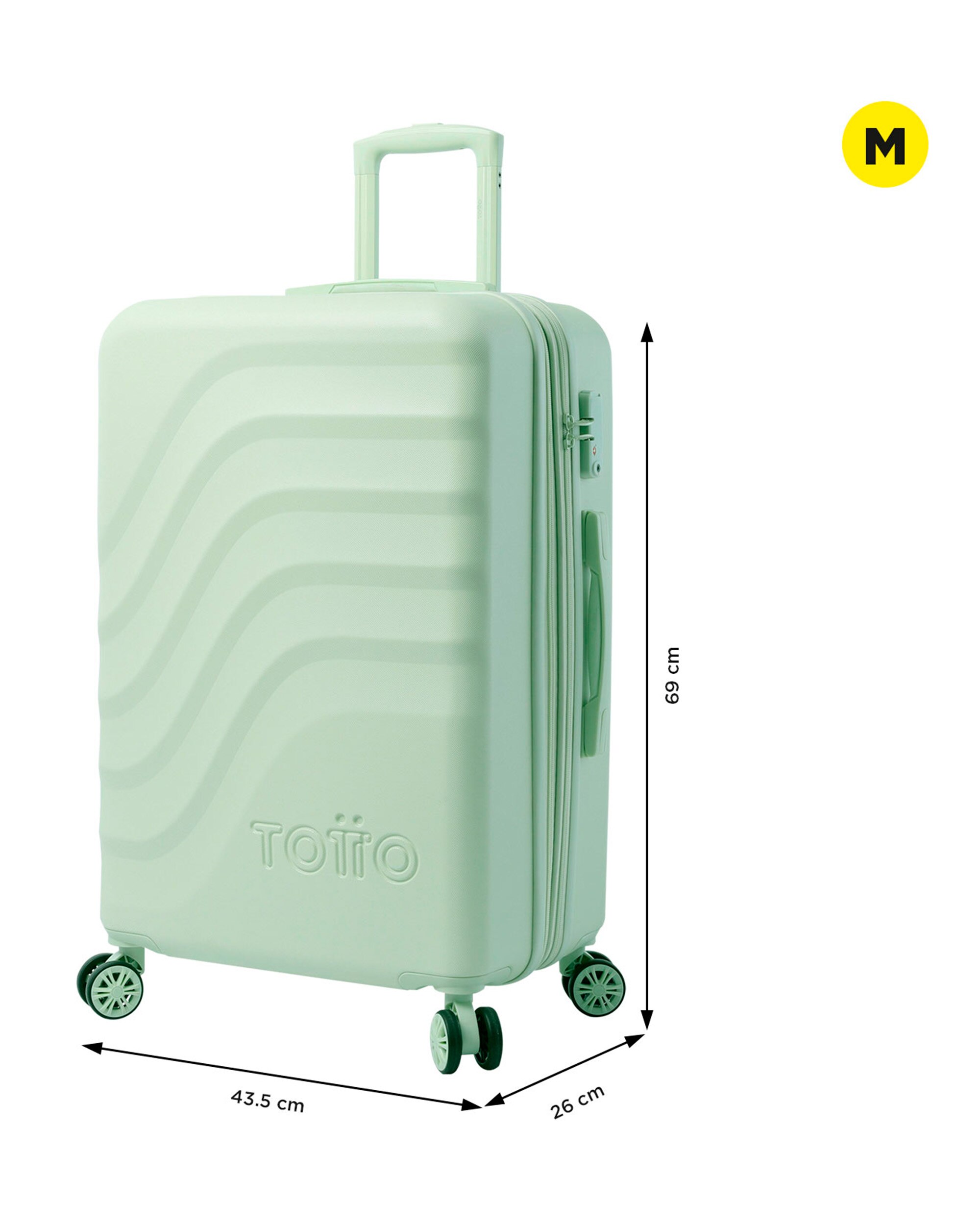 Maleta mediana Bazy rígida expandible con capacidad 64 L - Totto - Verde morado Verde morado-2