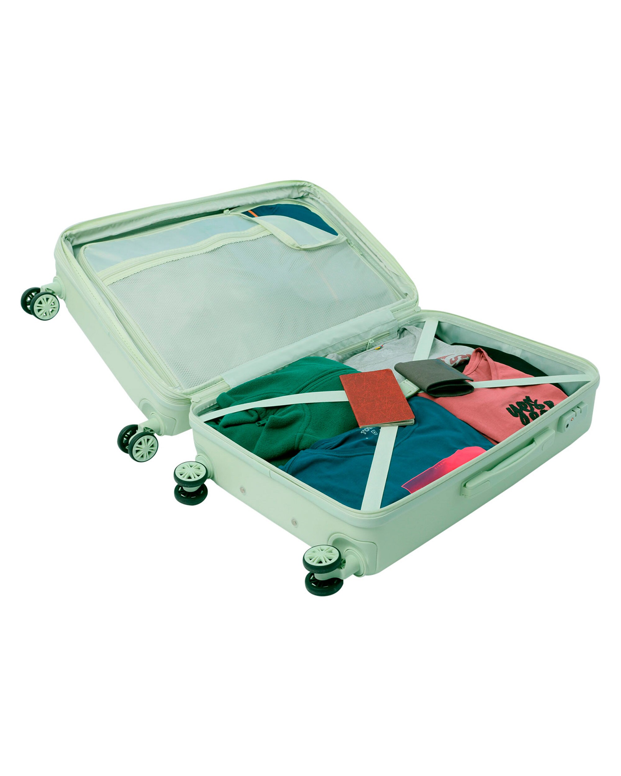 Maleta mediana Bazy rígida expandible con capacidad 64 L - Totto - Verde morado Verde morado-3