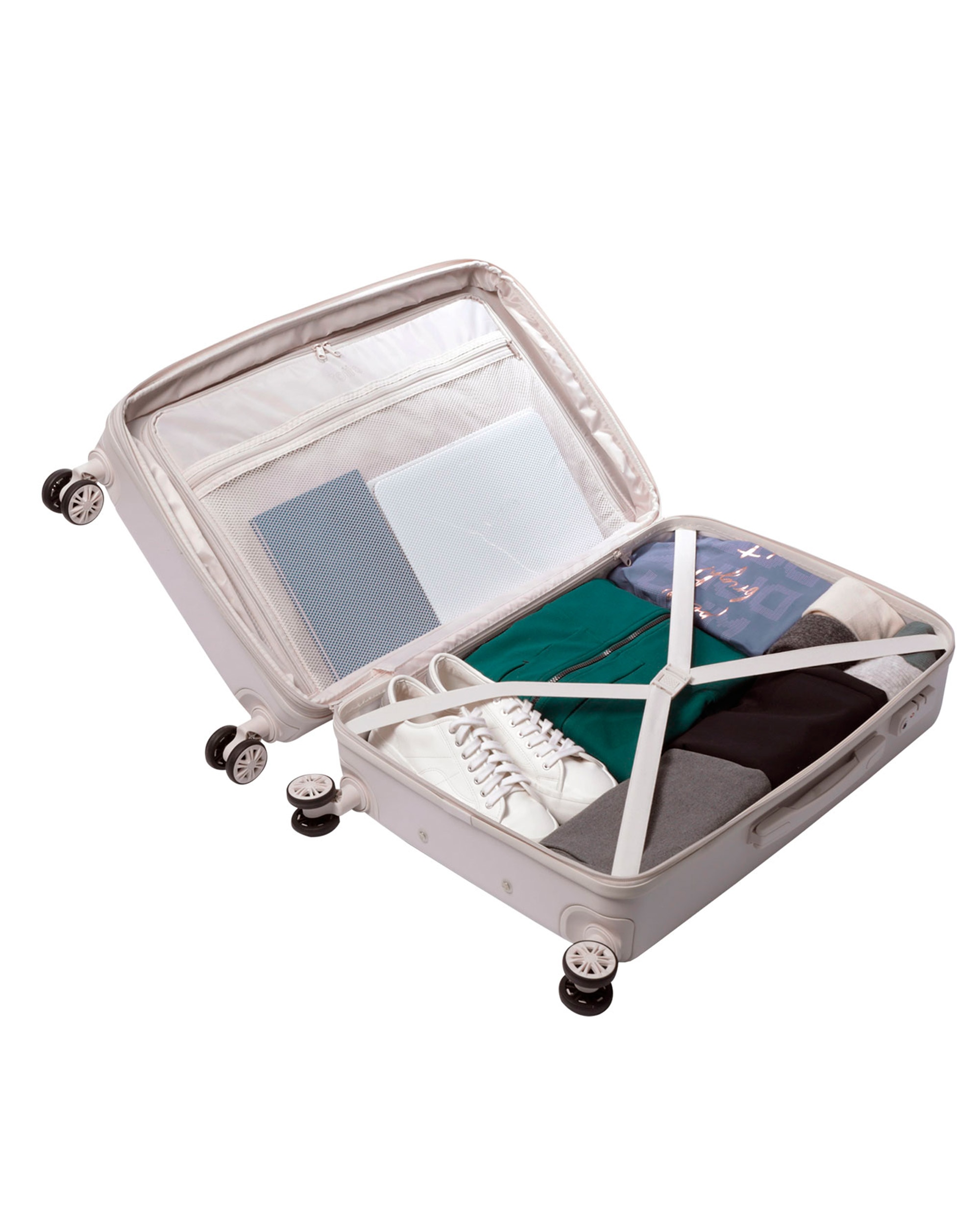 Maleta mediana Bazy rígida expandible con capacidad 64 L - Totto - Beige Beige-3
