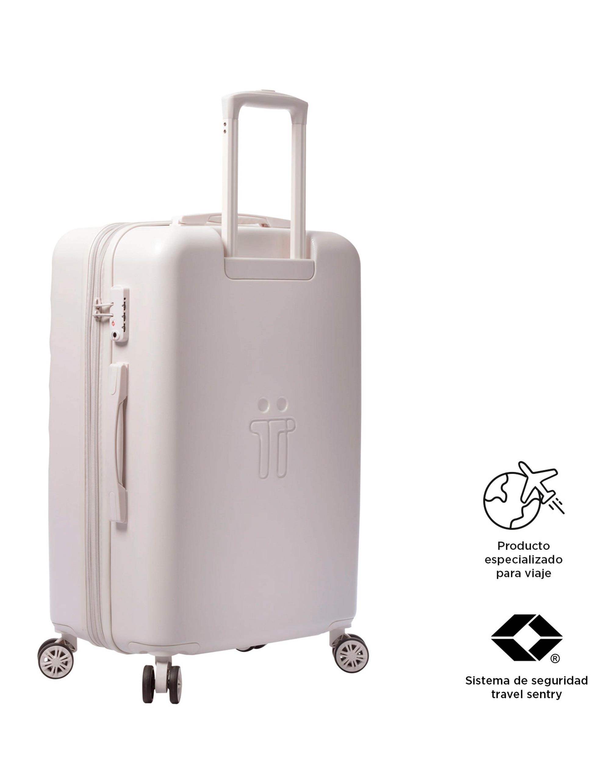 Maleta mediana Bazy rígida expandible con capacidad 64 L - Totto - Beige Beige-5