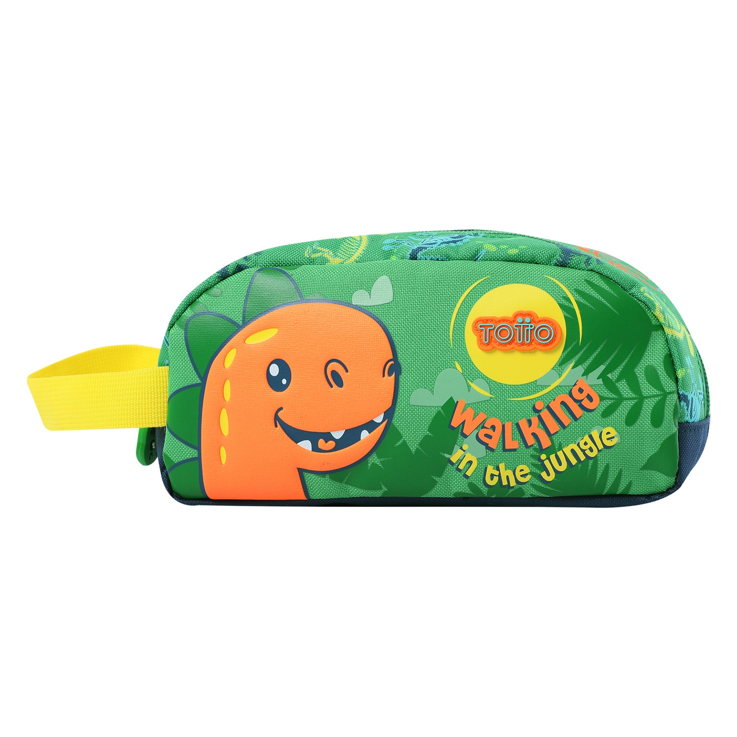 Estuche infantil totto dinomax con 2 compartimentos Verde-1
