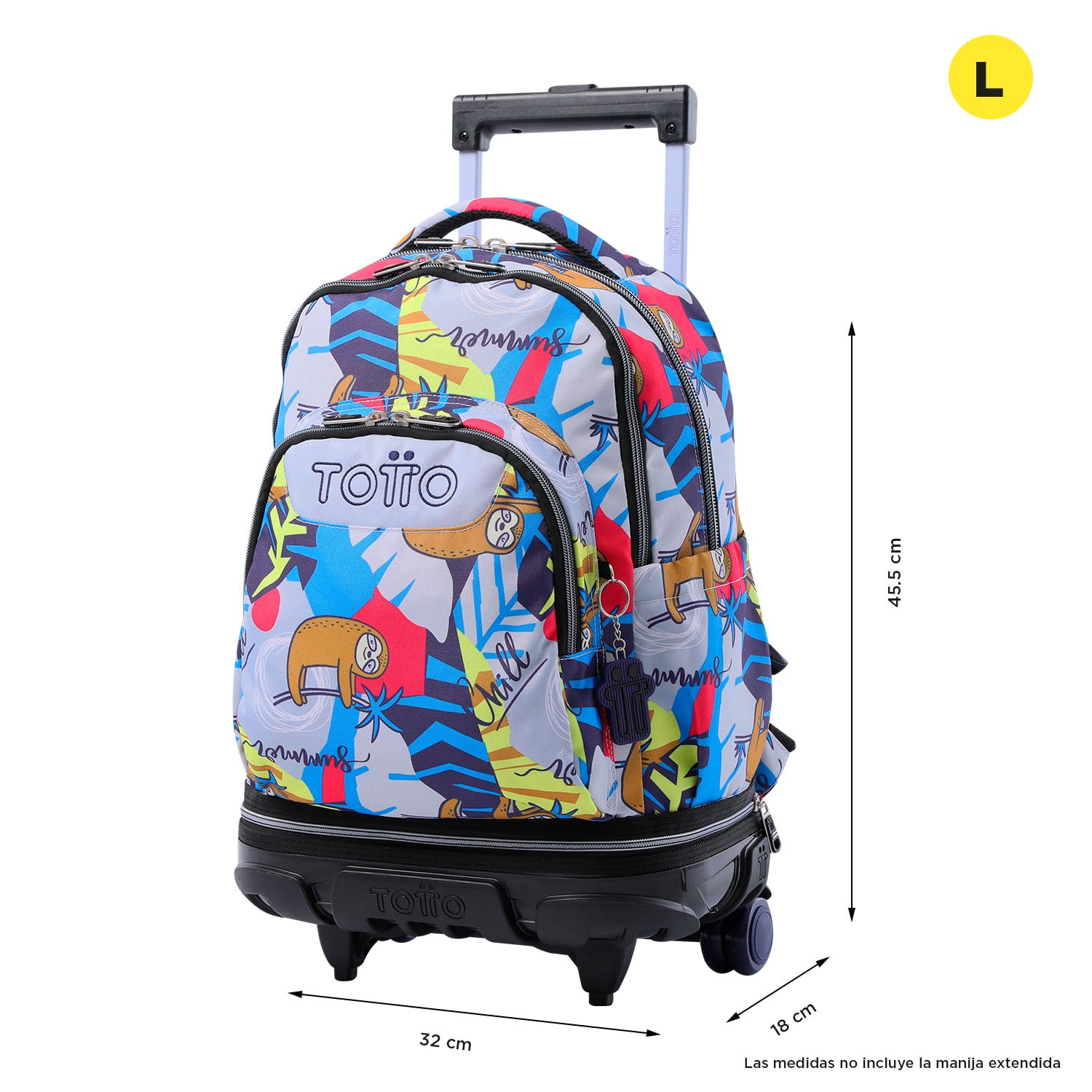 Mochila escolar ruedas totto tiza desmontable lazel para portátil de 15.4” y capacidad de 26l Multicolor-2