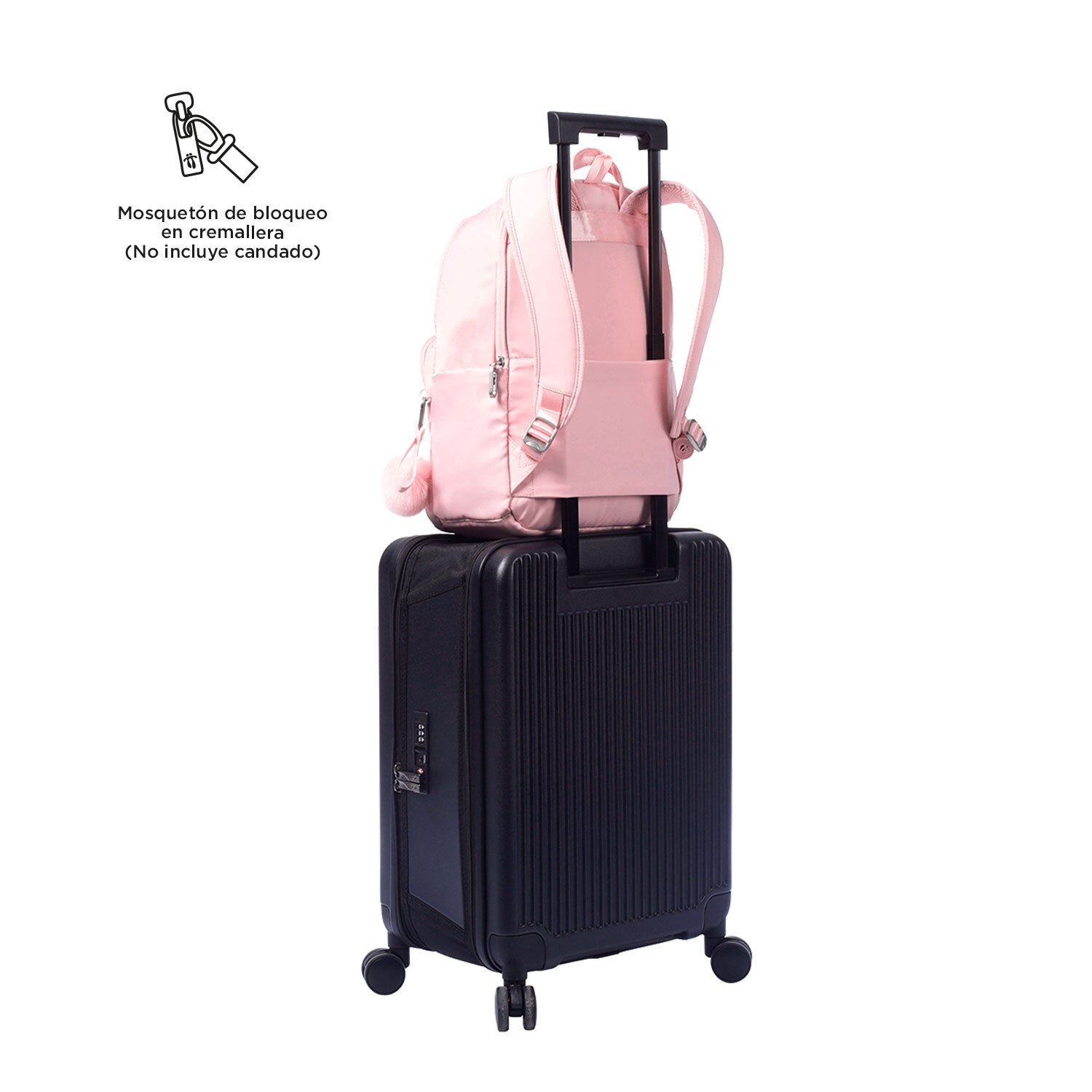 Mochila ejecutiva totto adelaide para portátil de 14” Rosa-6