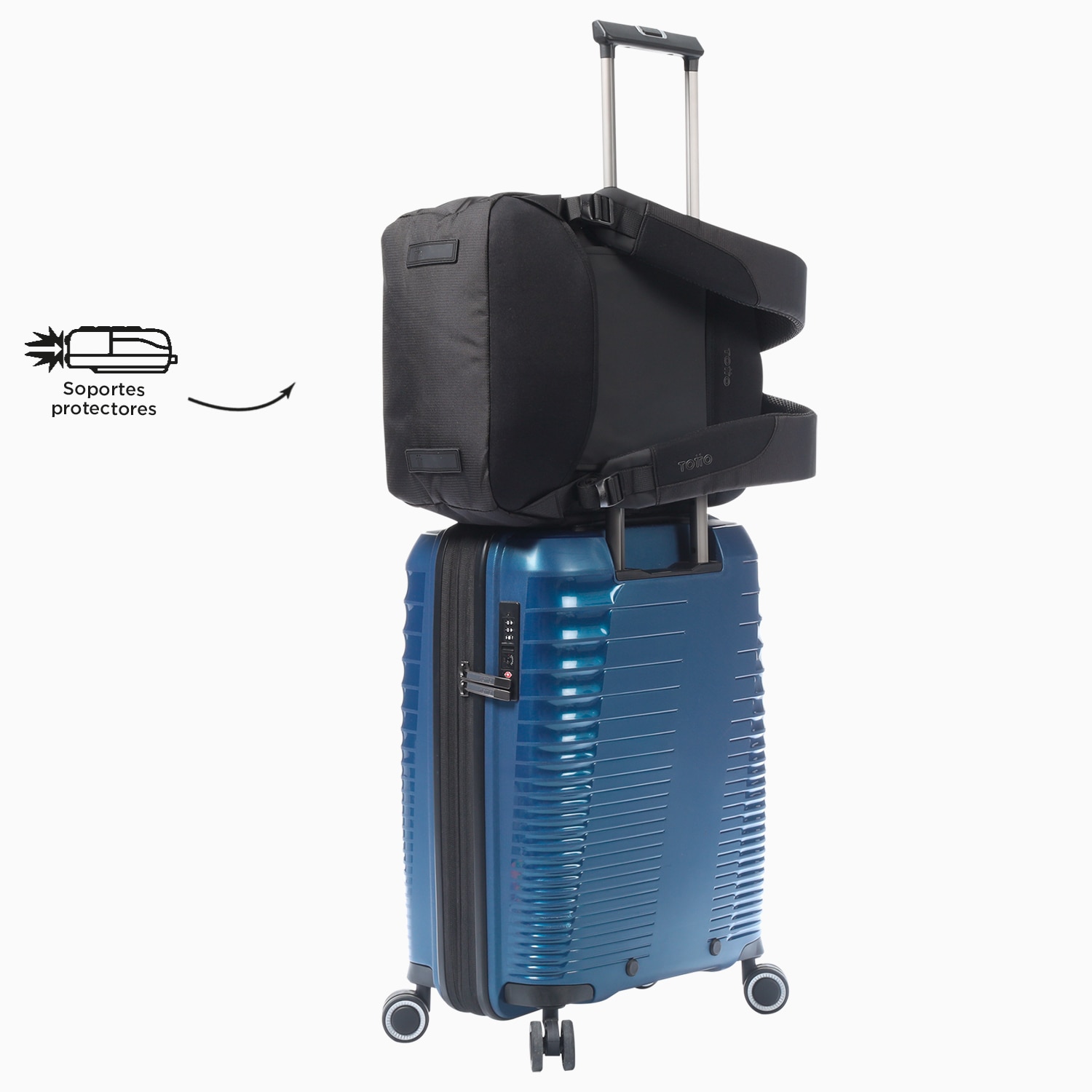 Mochila ejecutiva totto gtx 2.0 para portátil de 16” y bolsillo secreto Negro-6