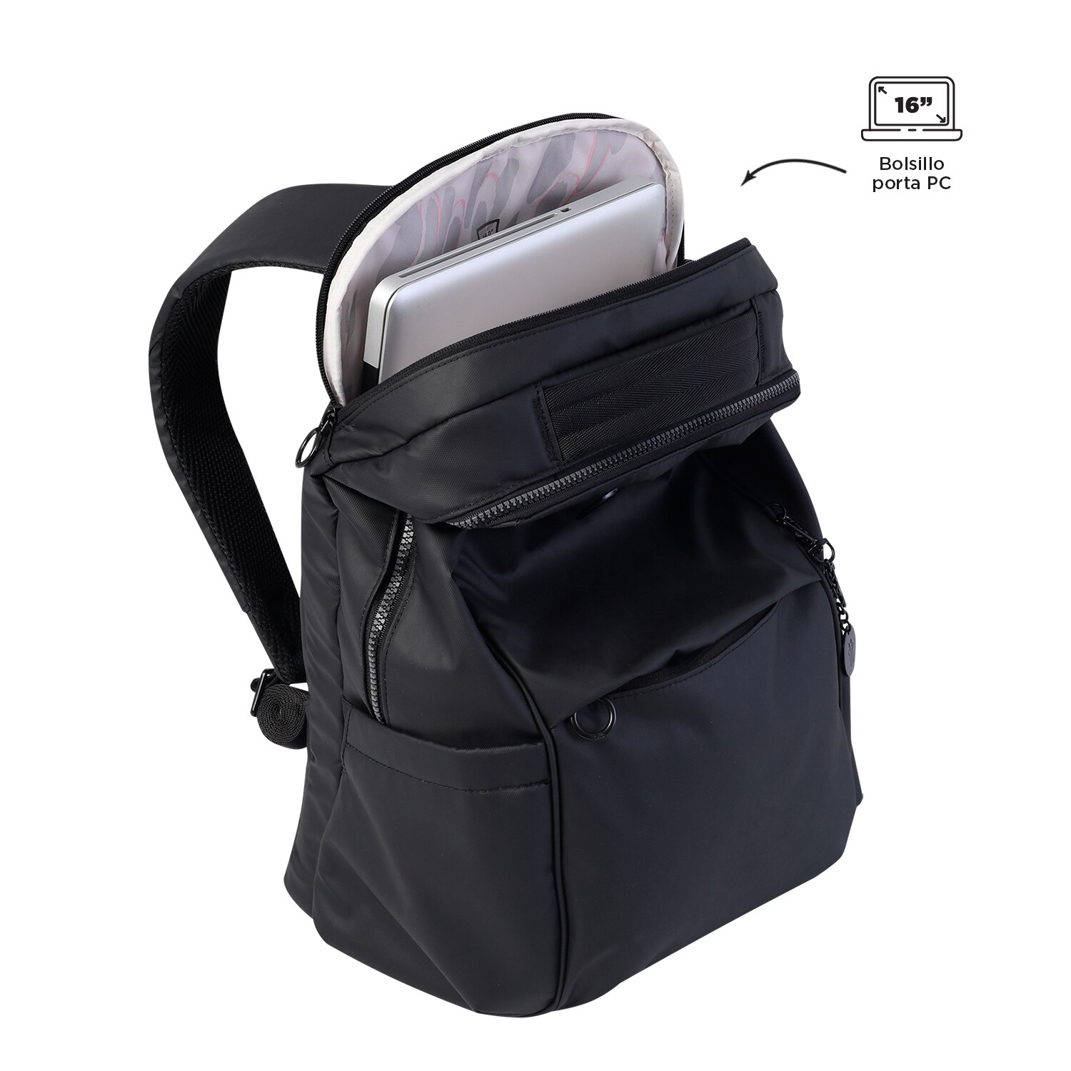 Mochila ejecutiva totto laila para portátil de 16” Negro-4