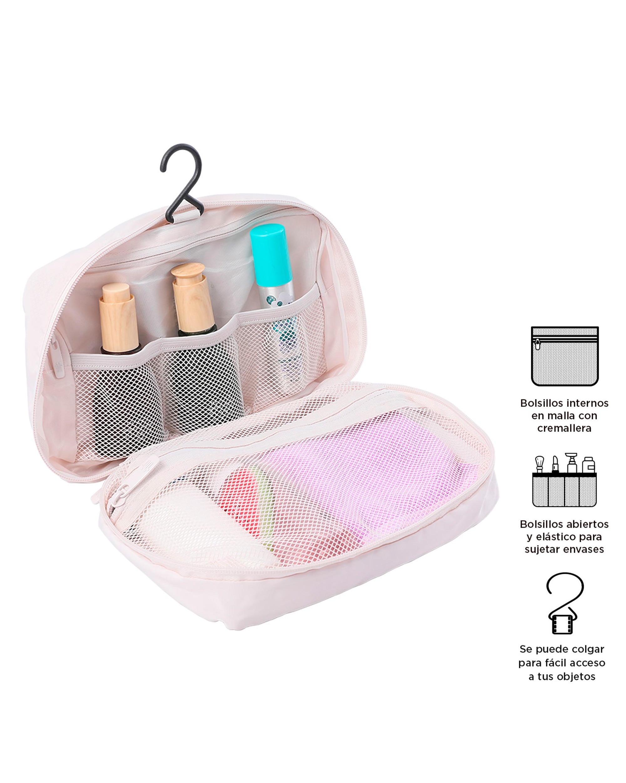 Organizador de baño All In para viaje White Sand con capacidad 3 L - Totto - Beige Beige-3
