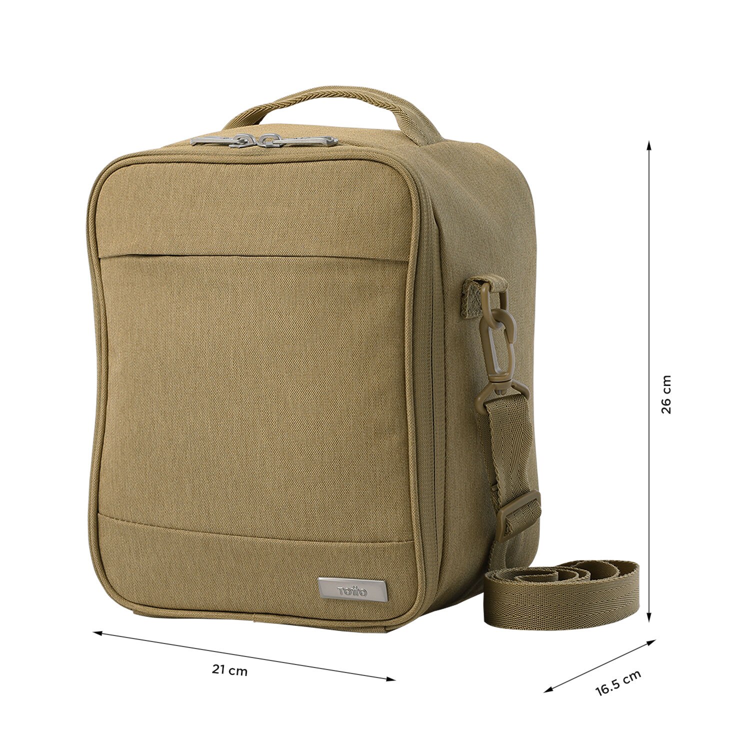 Portameriendas adulto totto airy de fácil limpieza y bolsillo auxiliar Verde Oliva-2