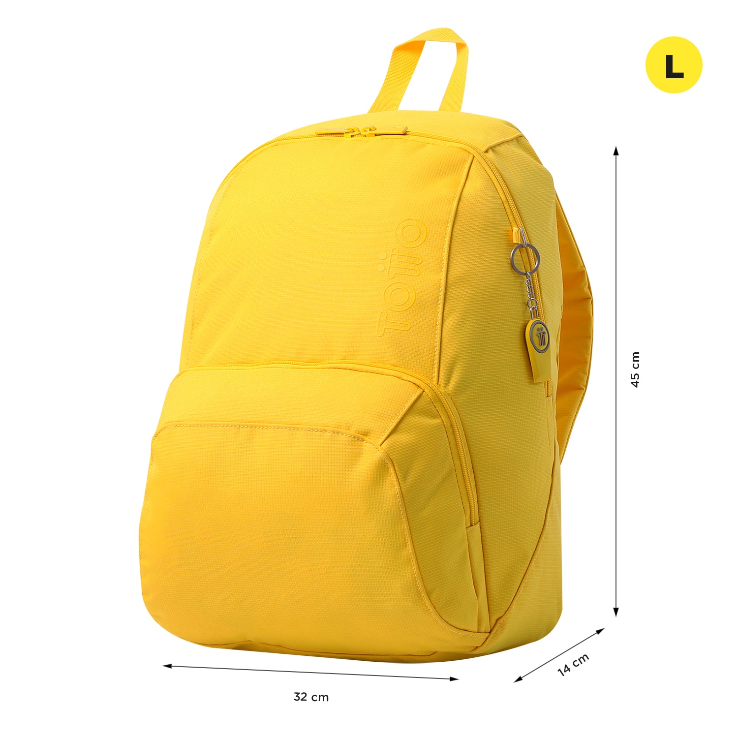 Mochila urbana totto omettto con organizador interior y tejido resistente Amarillo-2