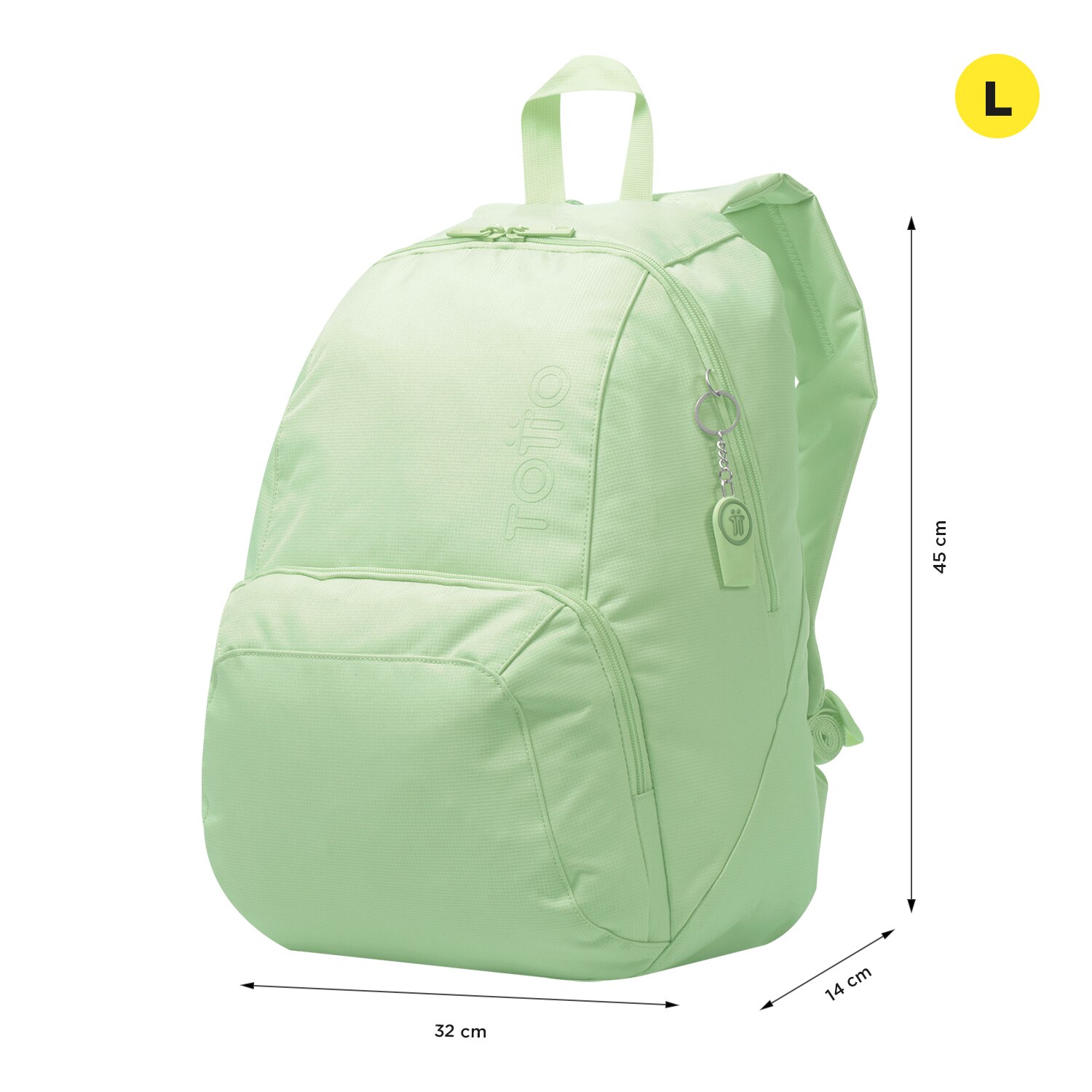 Imagen 2 de Mochila urbana totto ometto con organizador interior y tejido resistente Verde morado