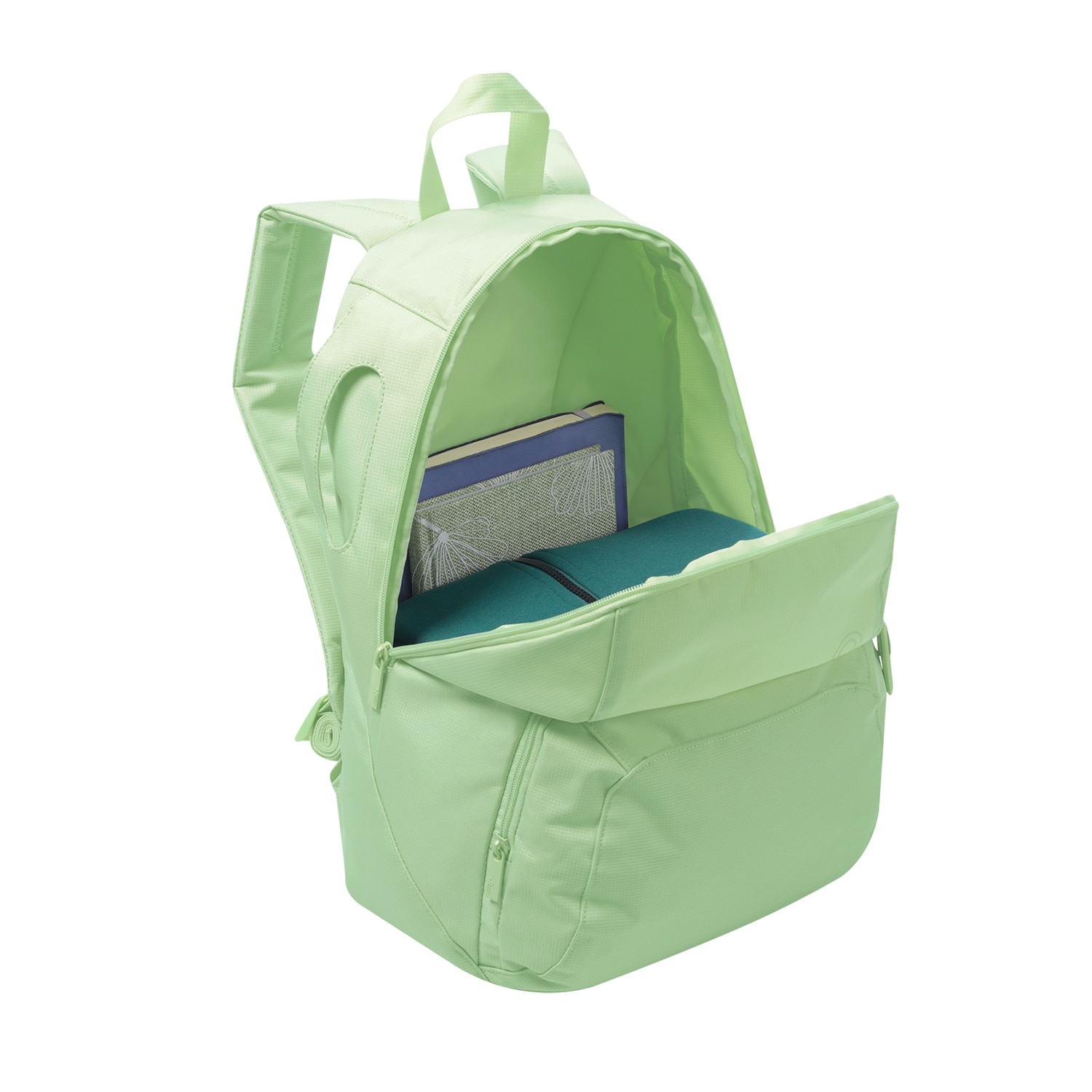 Imagen 4 de Mochila urbana totto ometto con organizador interior y tejido resistente Verde morado