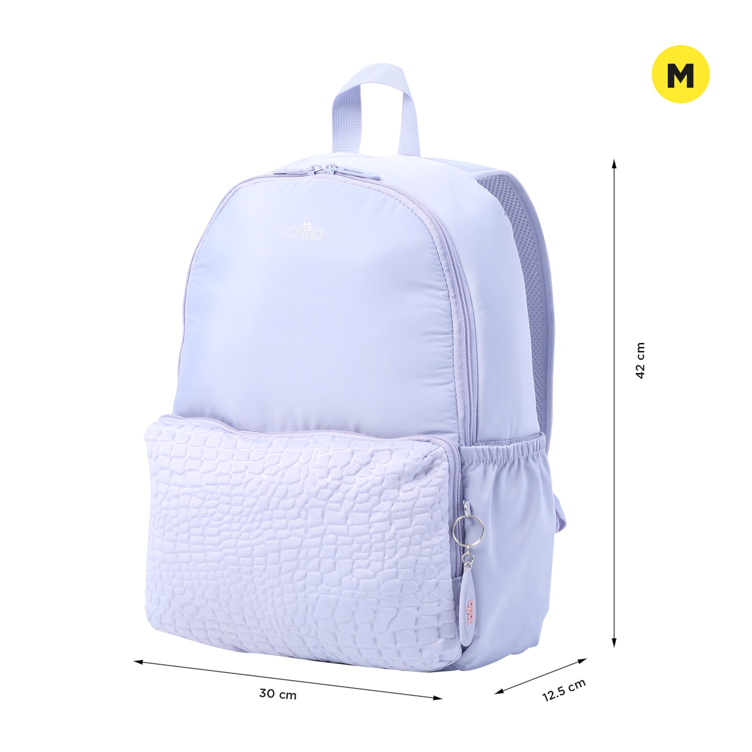 Imagen 2 de Mochila urbana totto palencia para portátil de 13” y bolsillo frontal Rosa pastel