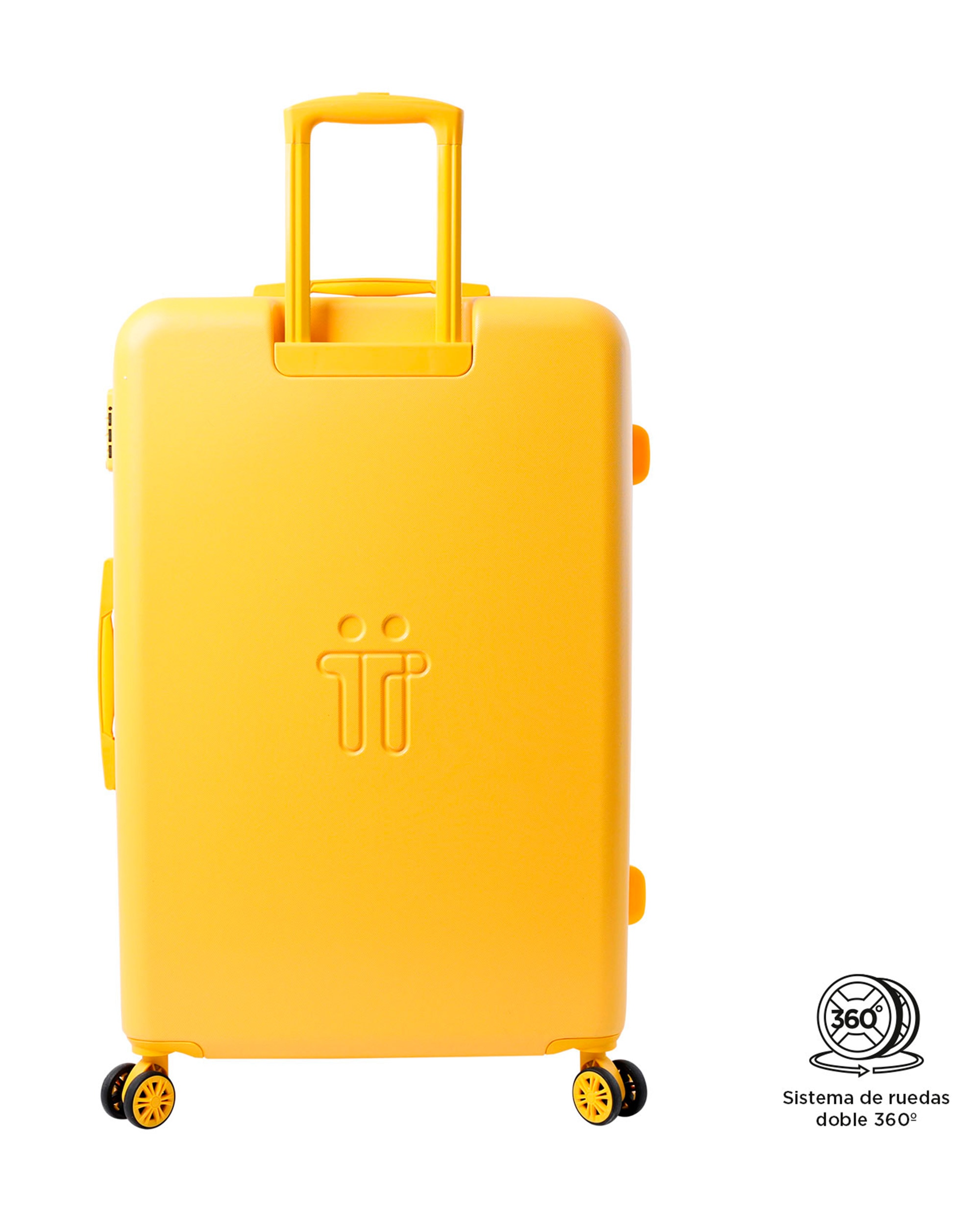 Maleta grande Bazy rígida expandible con capacidad 100 L - Totto - Amarillo Amarillo-6