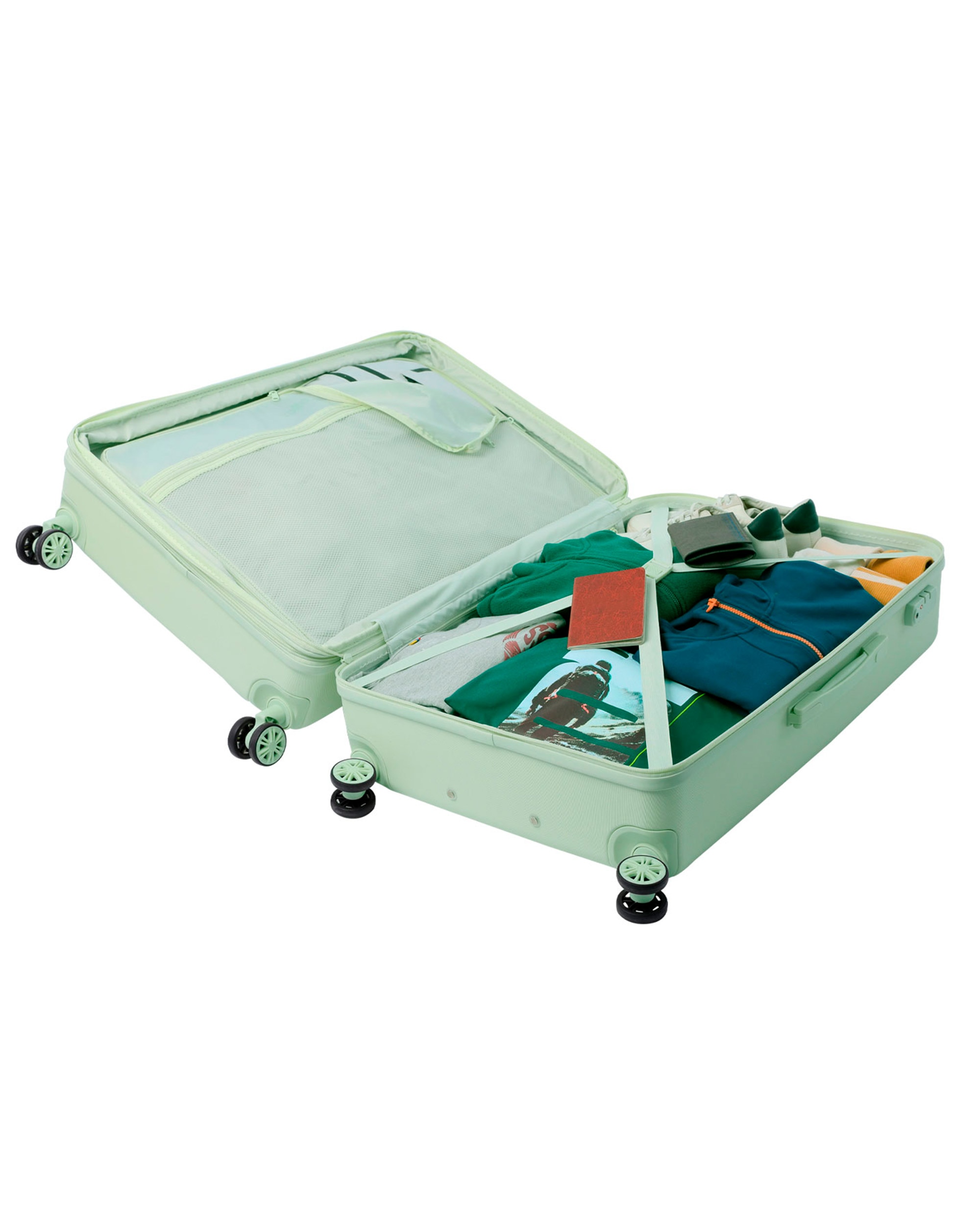 Maleta grande Bazy rígida expandible con capacidad 100 L - Totto - Verde morado Verde morado-3