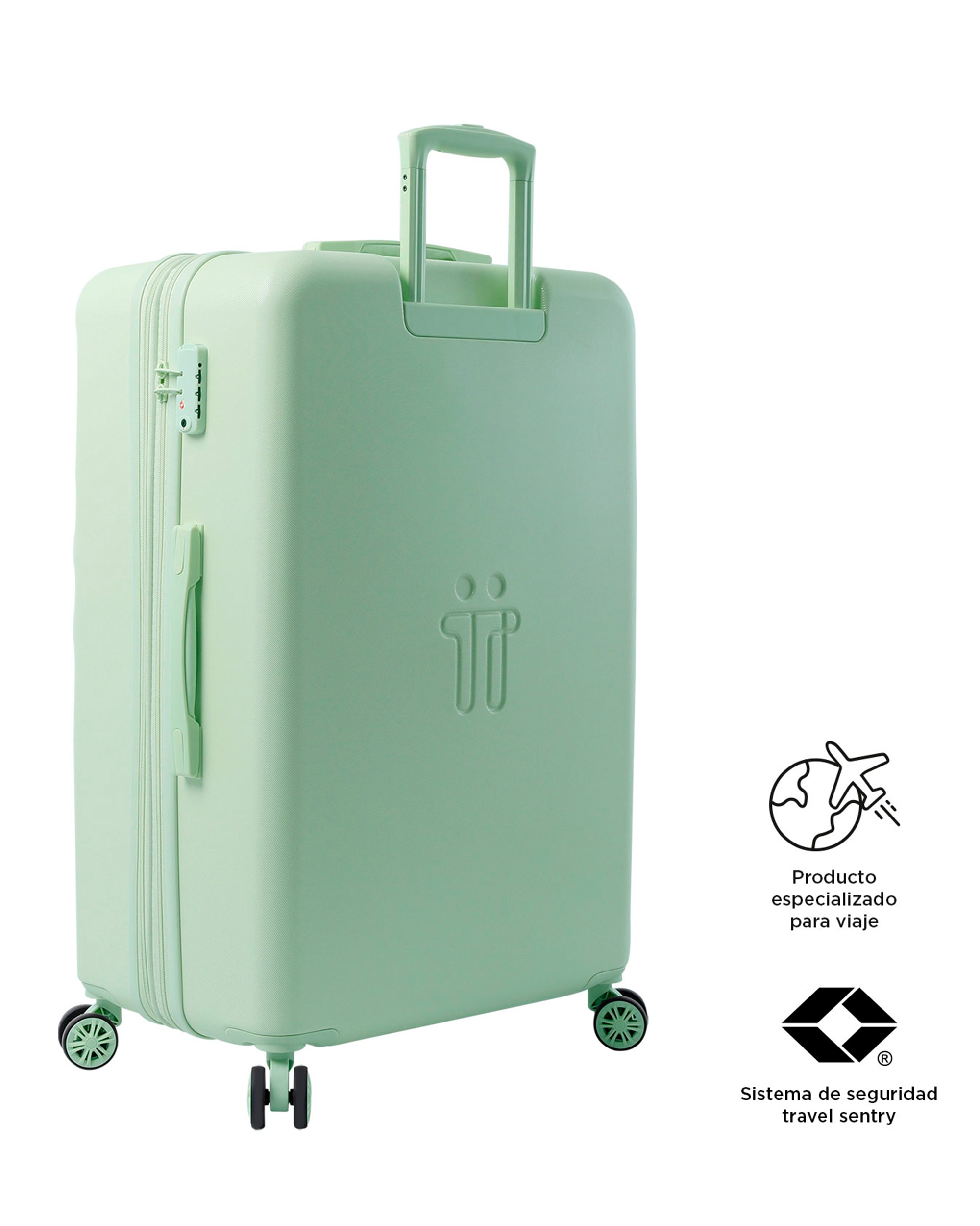 Maleta grande Bazy rígida expandible con capacidad 100 L - Totto - Verde morado Verde morado-5