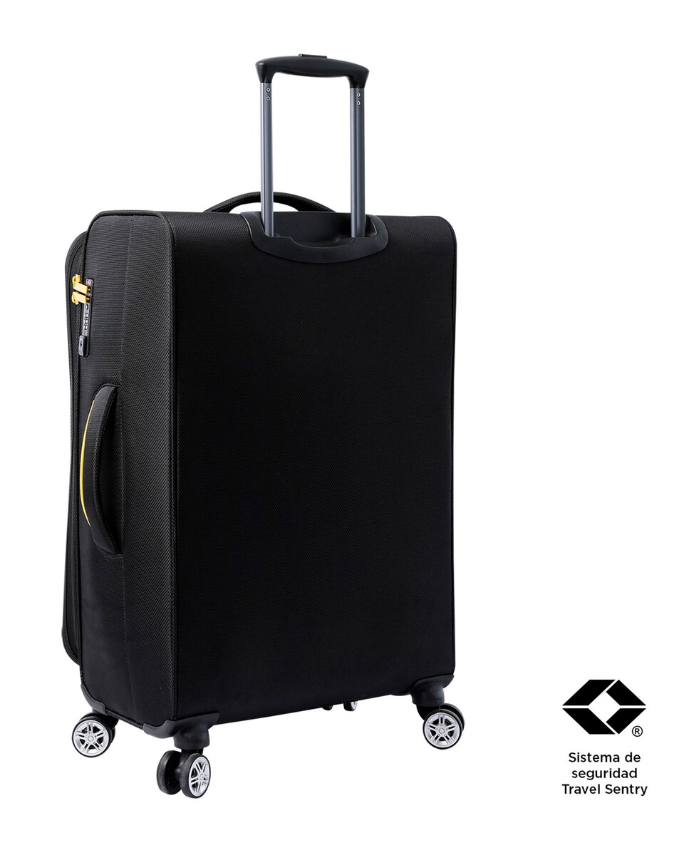 Maleta Liviana ultraligera mediana con capacidad 74 L Negro / Amarillo-4