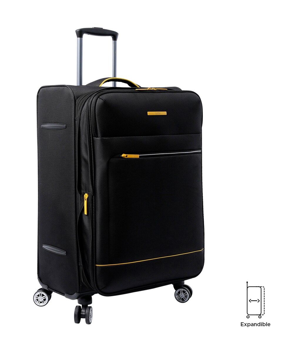 Maleta Liviana ultraligera mediana con capacidad 74 L Negro / Amarillo-5