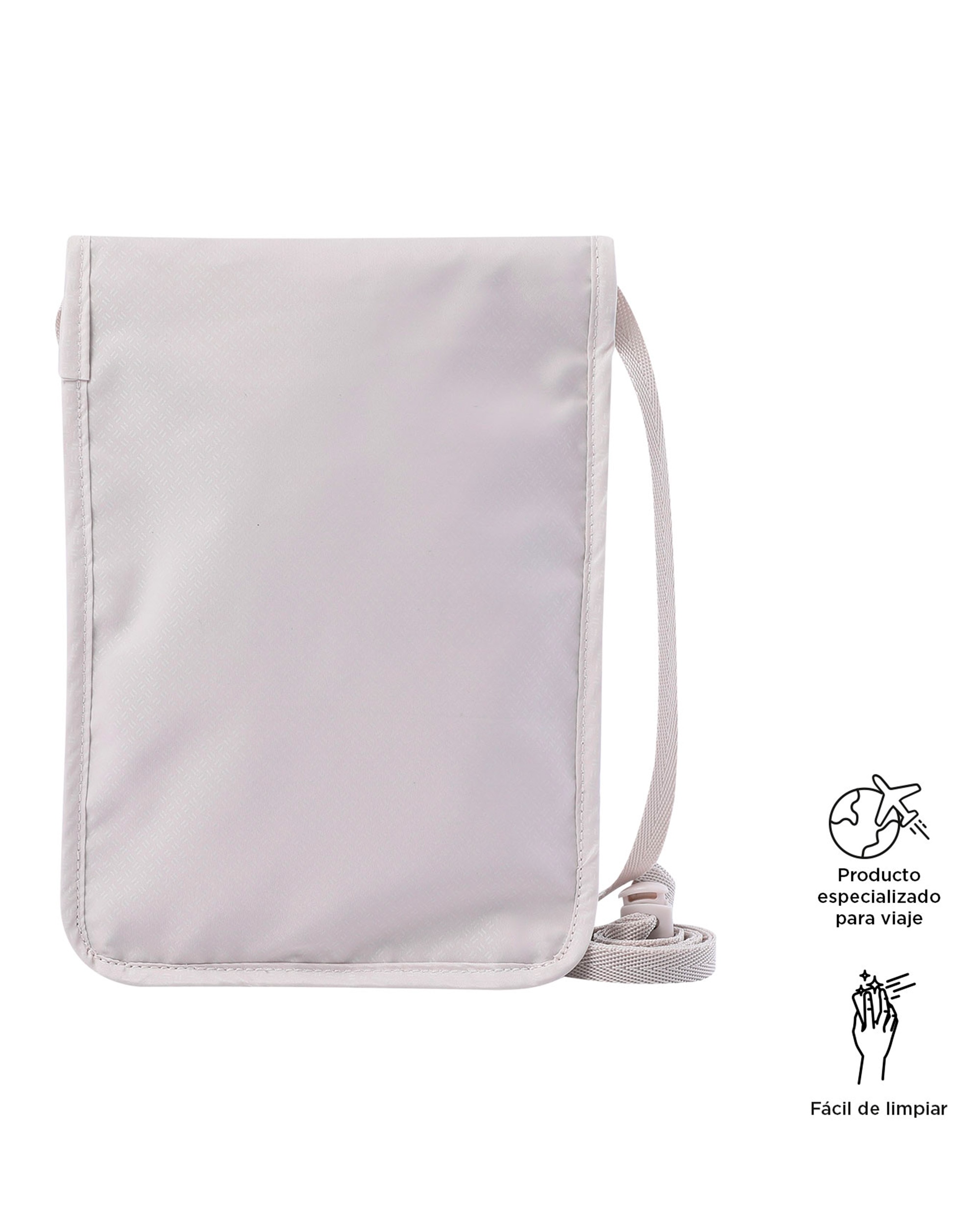 Porta Pasaporte Hang RFID Blocker White Sand - Totto - Beige Beige-4